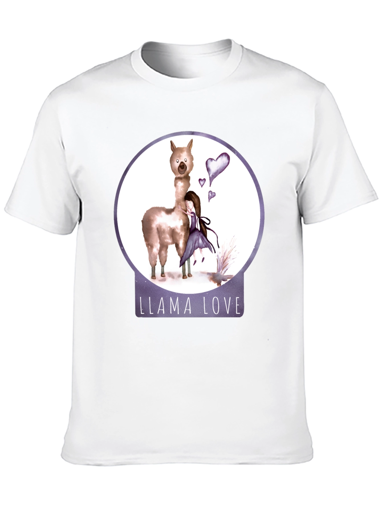 Llama Love Graphic T-Shirt Cute Animal Tee