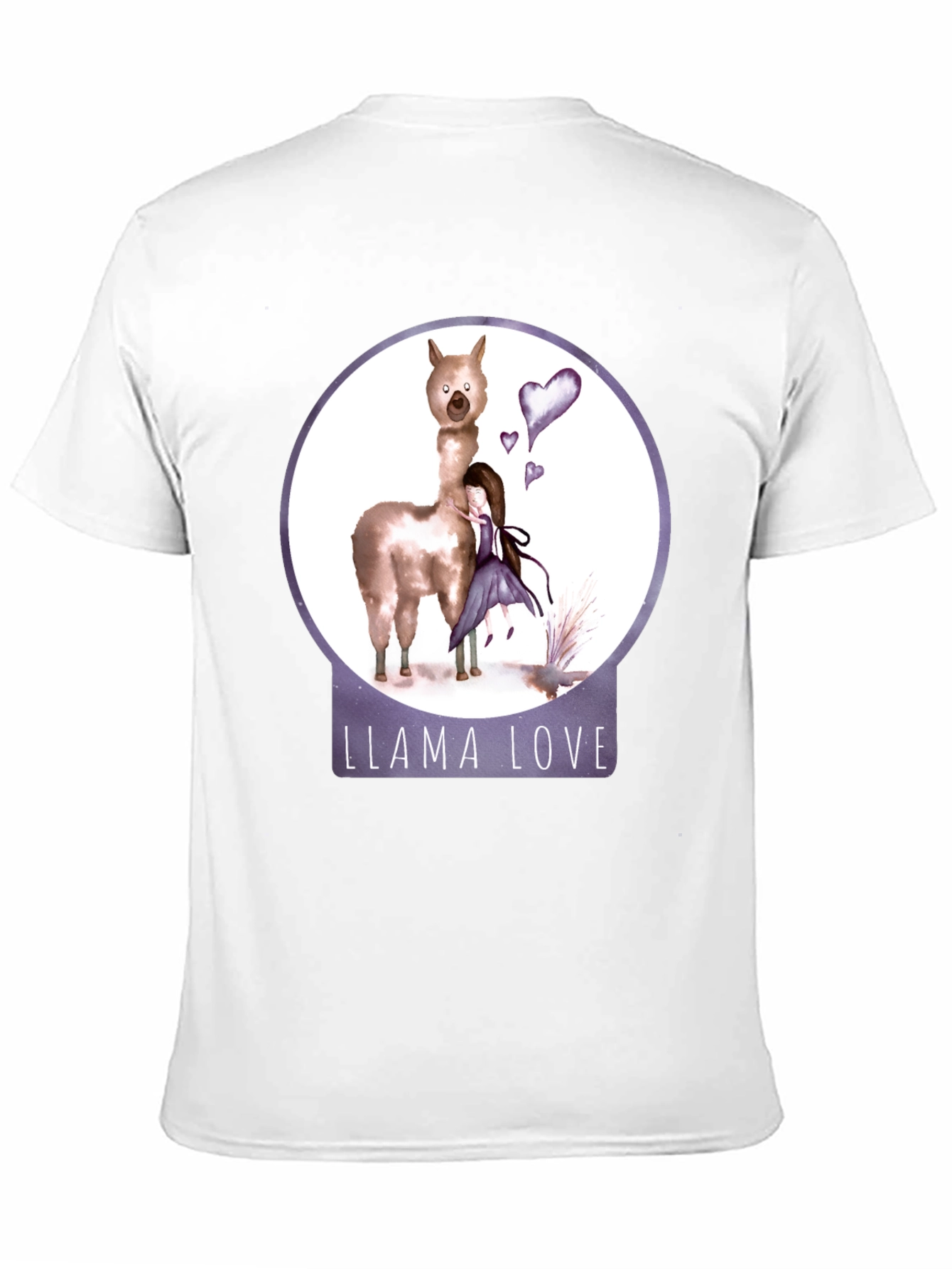 Llama Love Graphic T-Shirt Cute Animal Tee