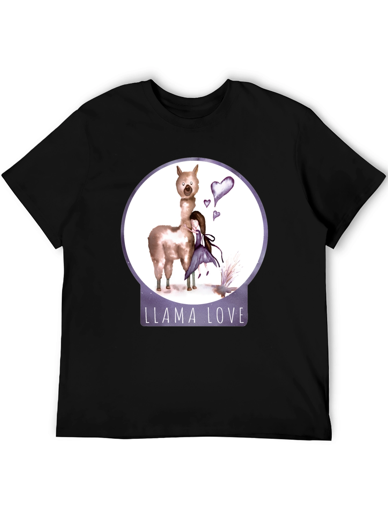 Llama Love Graphic T-Shirt Cute Animal Tee