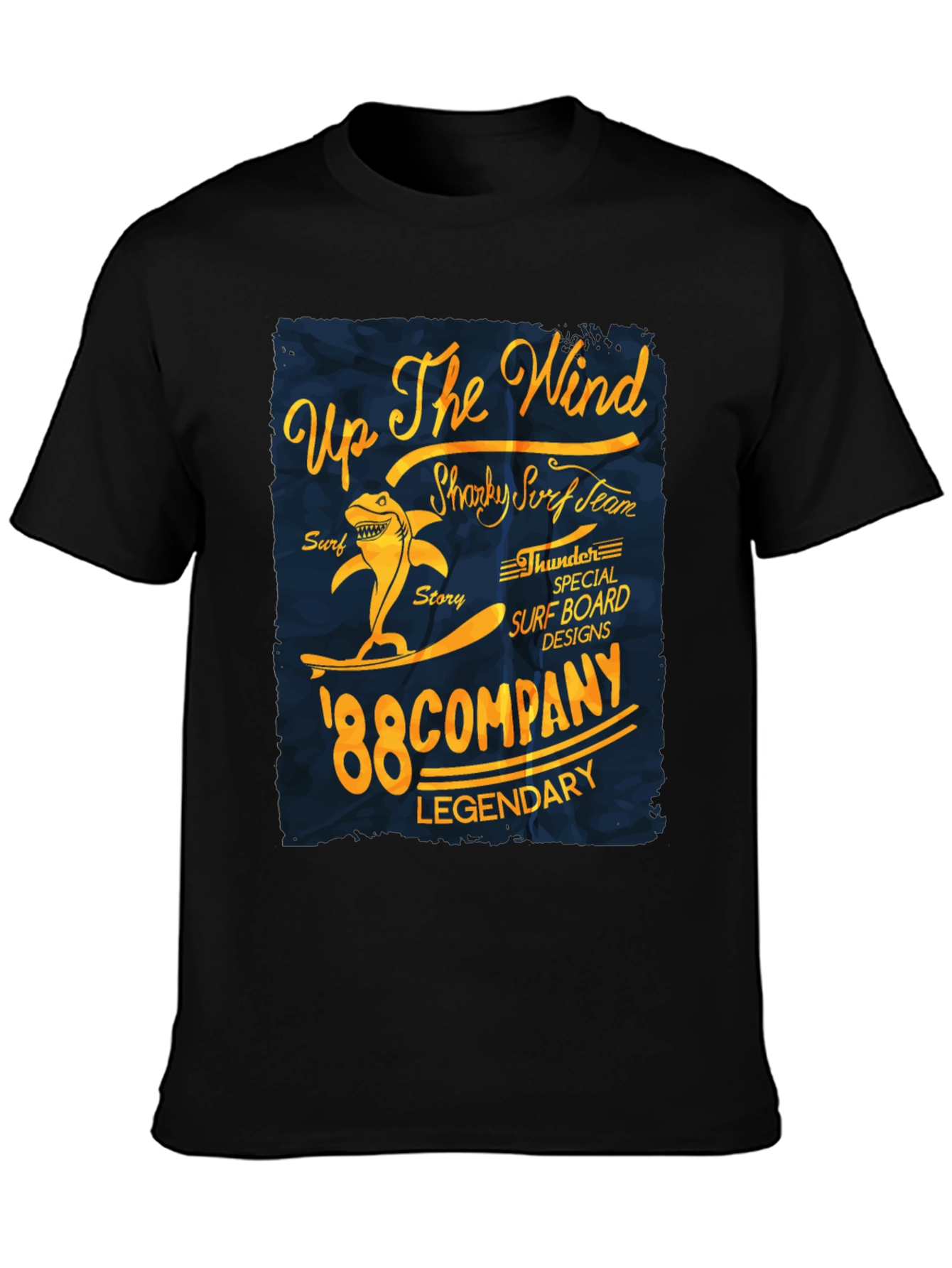Shark Surf Team Black T-Shirt