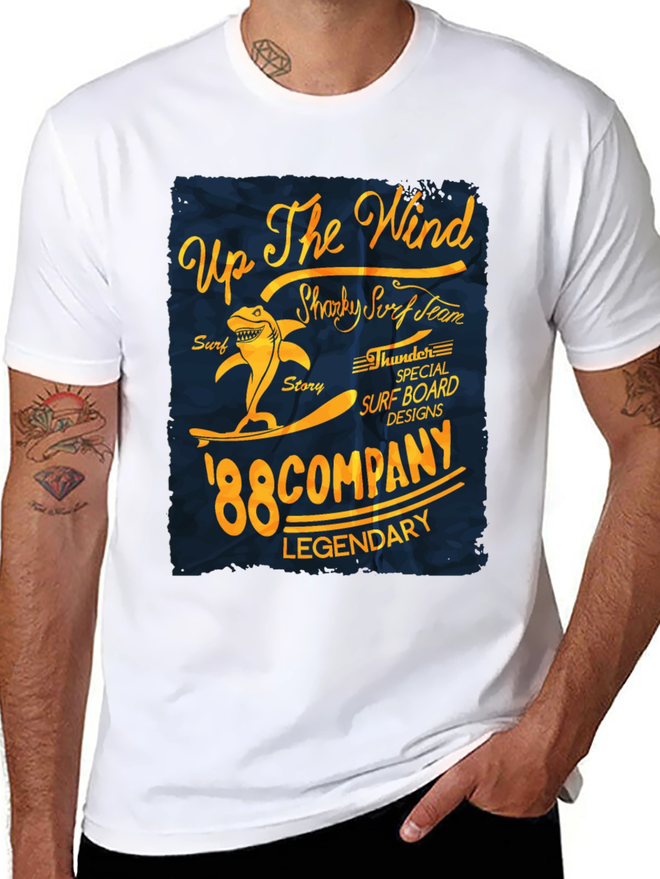 Shark Surf Team Black T-Shirt