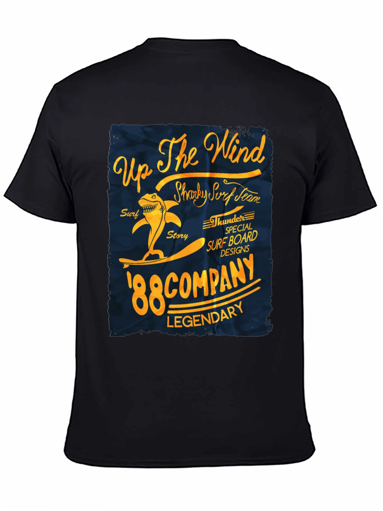 Shark Surf Team Black T-Shirt