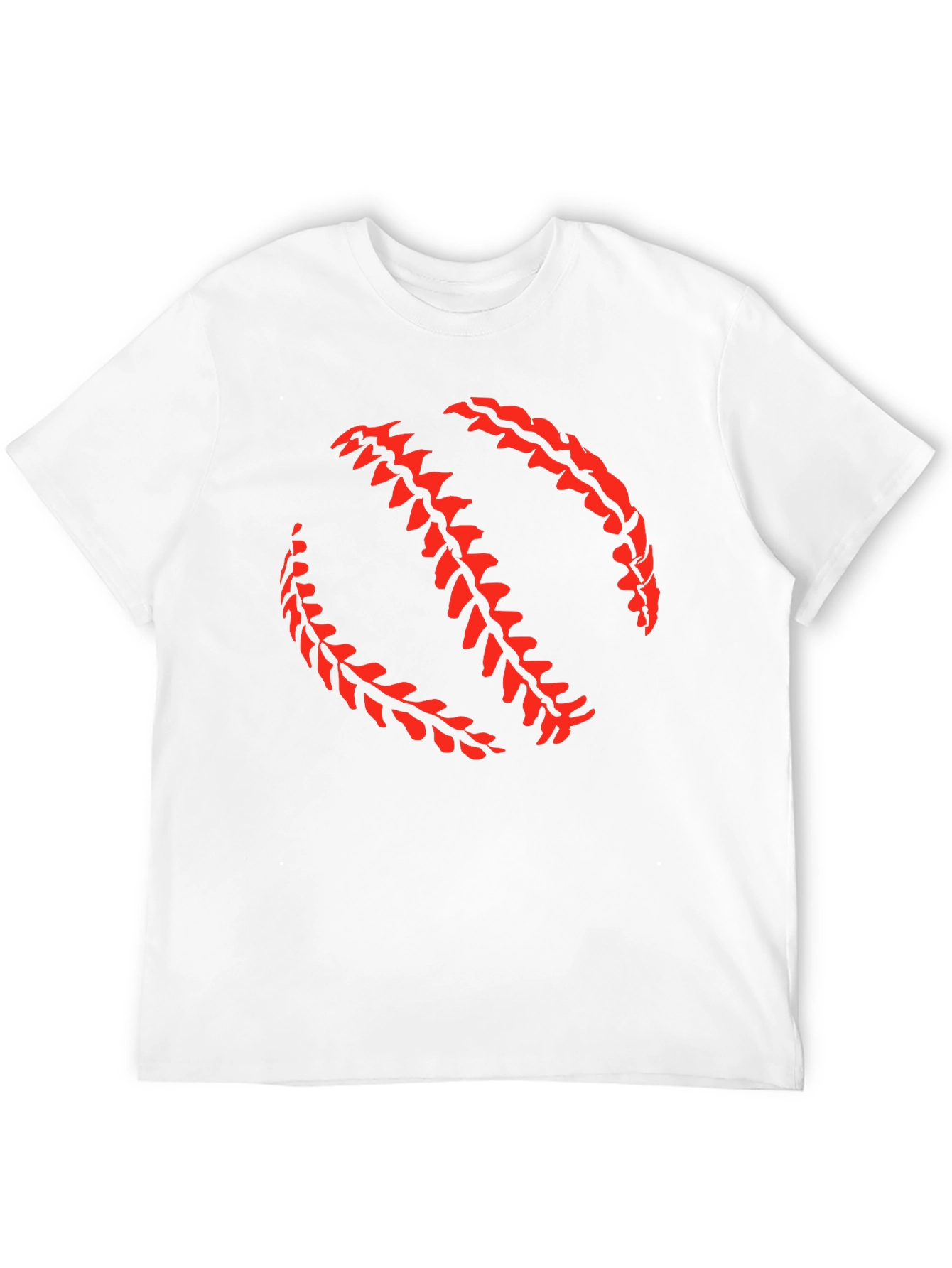 Baseball Stitch Graphic Black T-Shirt