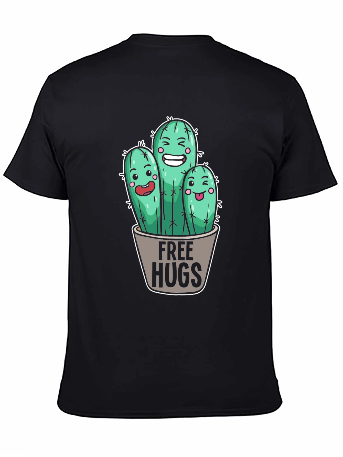 Free Hugs Cactus Graphic T-Shirt