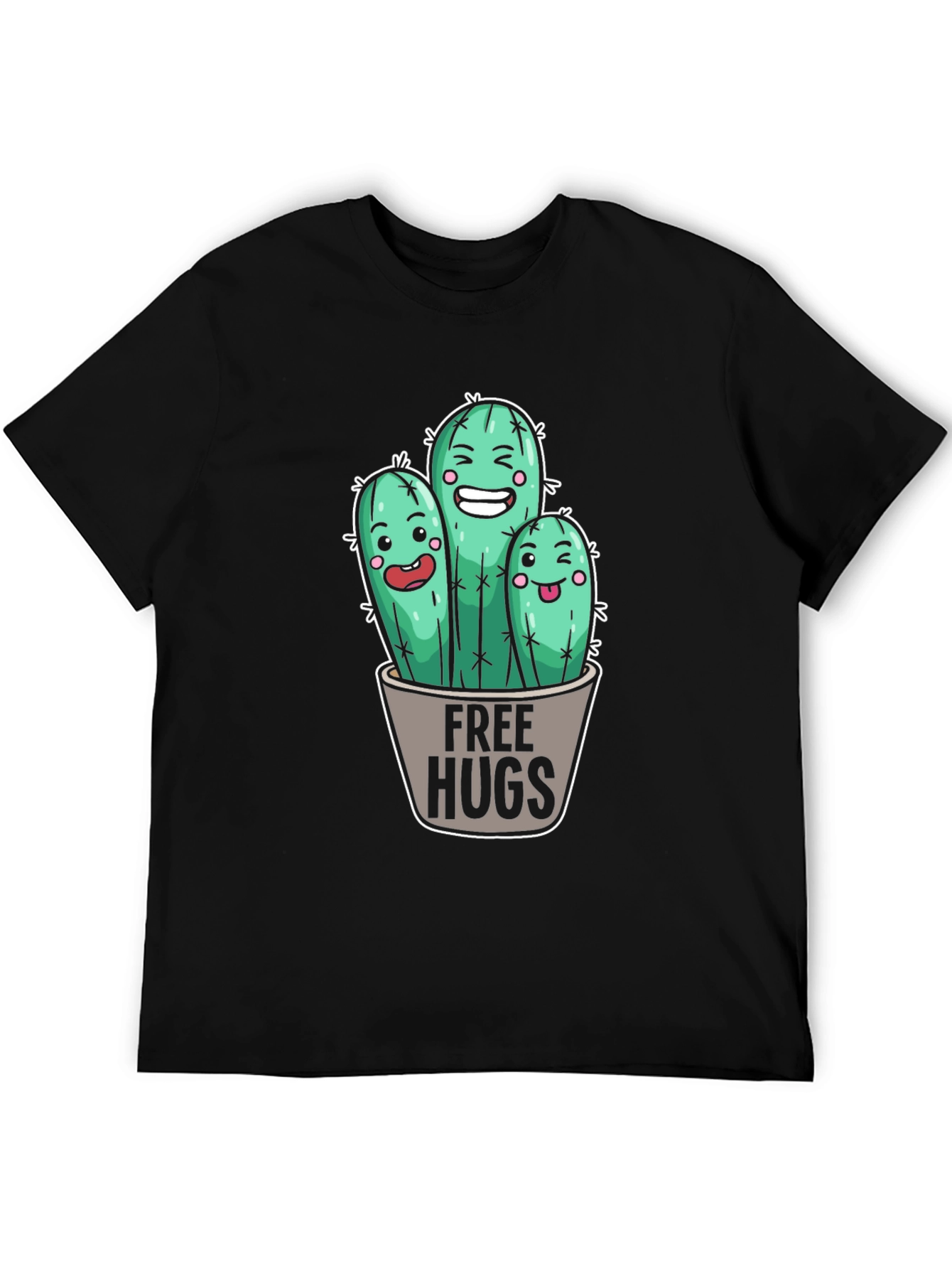Free Hugs Cactus Graphic T-Shirt