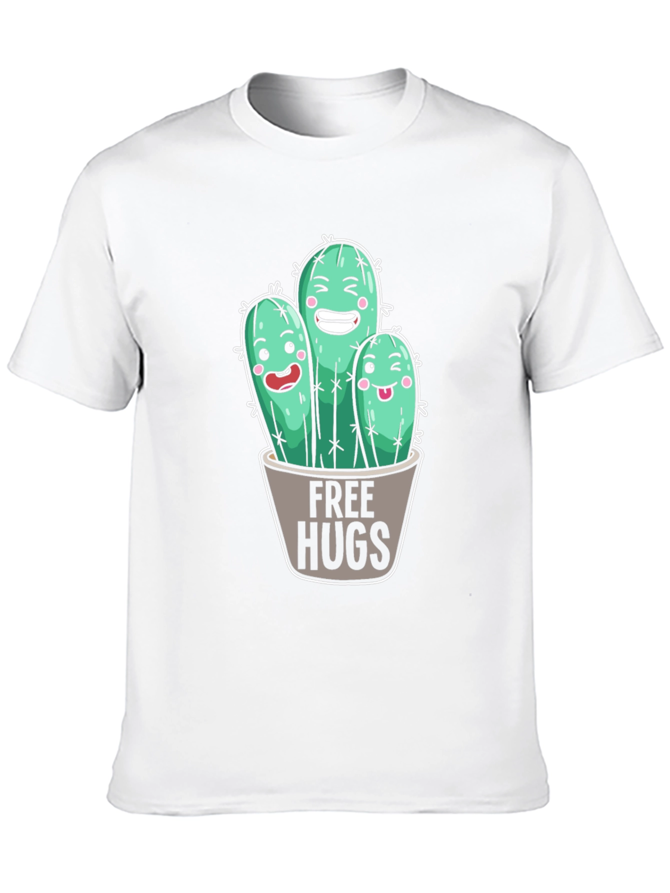 Free Hugs Cactus Graphic T-Shirt