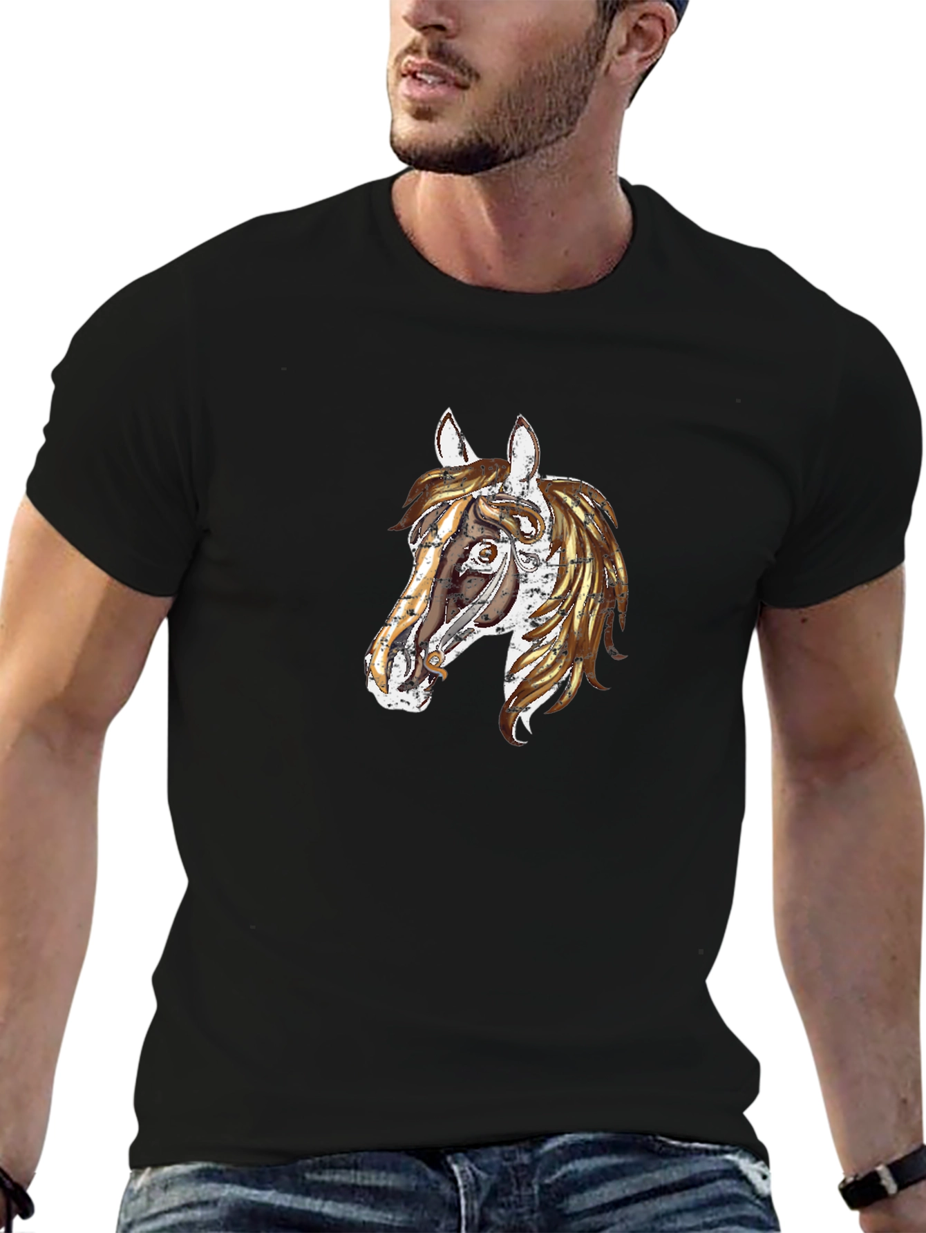 Horse Graphic Tee - Unique Animal Design T-Shirt