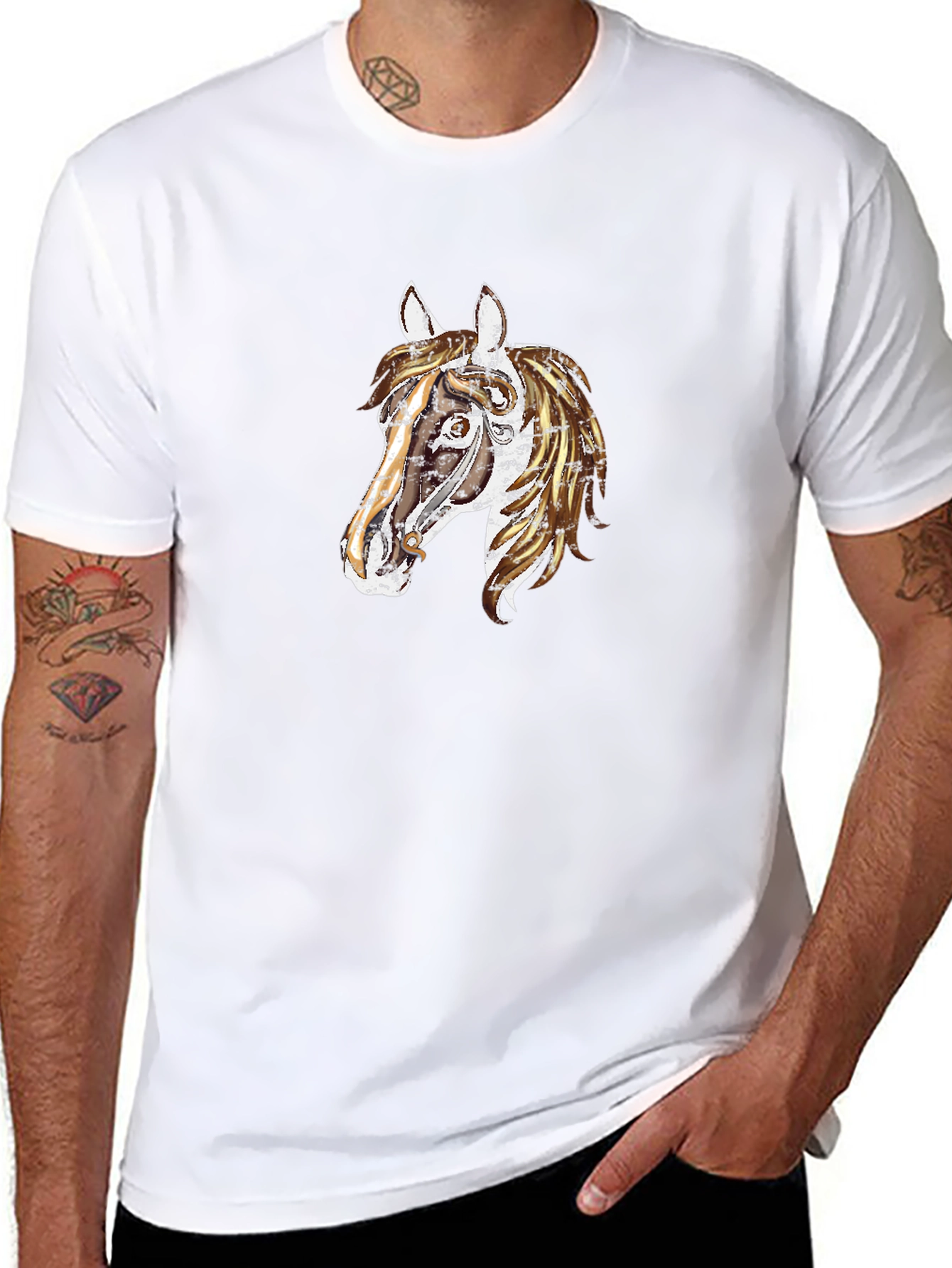 Horse Graphic Tee - Unique Animal Design T-Shirt