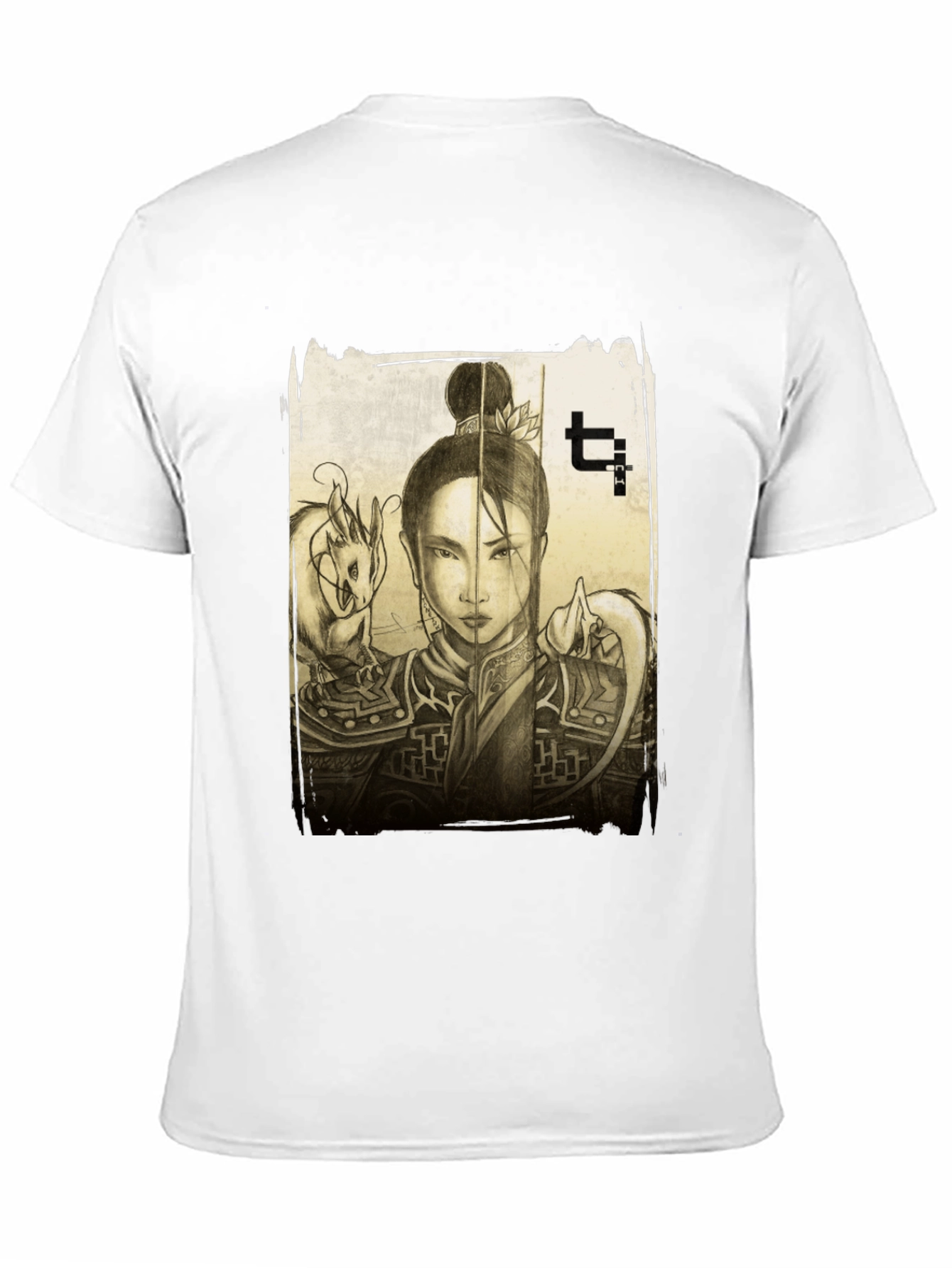 Warrior Woman & Dragon Graphic Tee