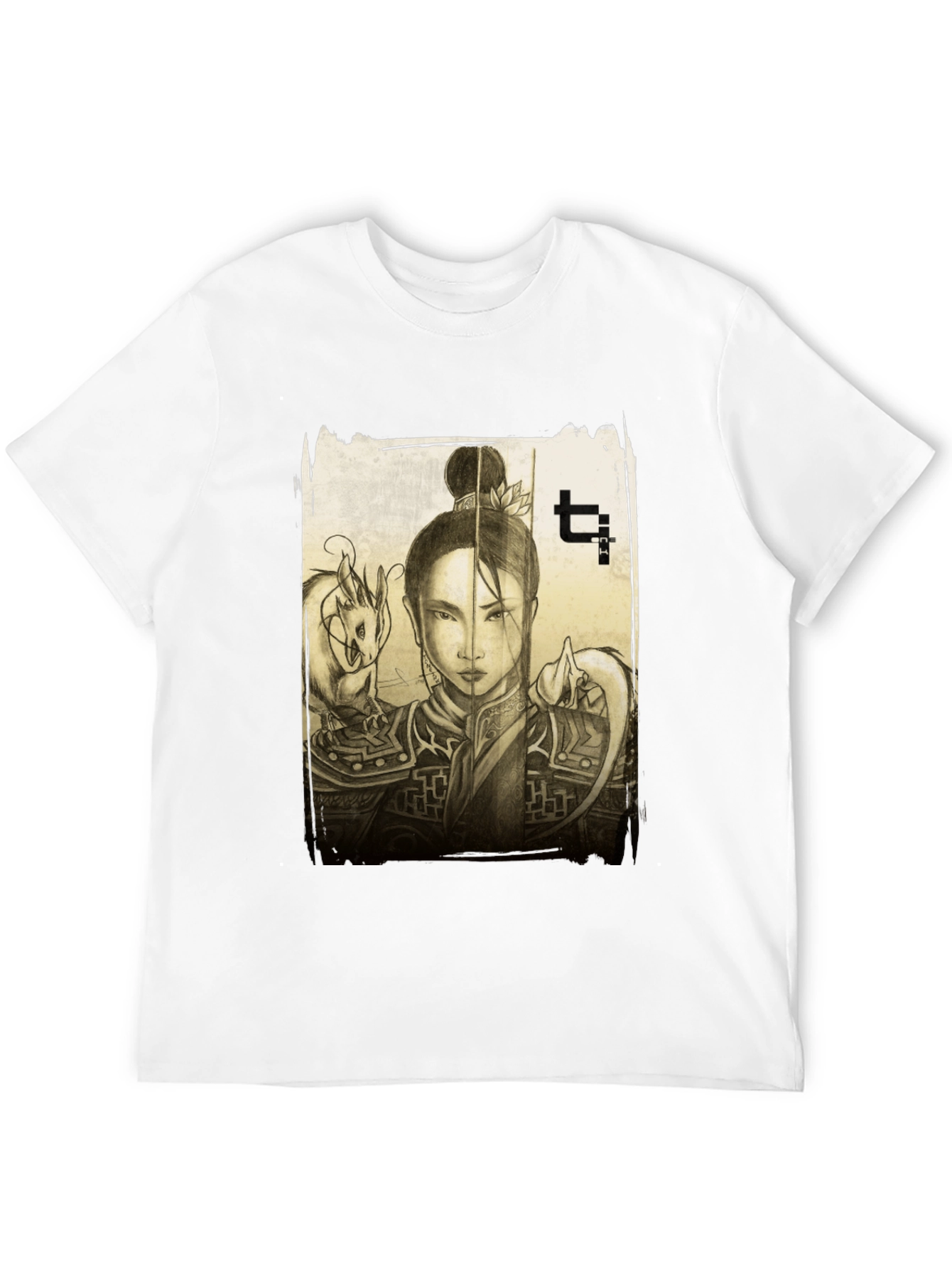 Warrior Woman & Dragon Graphic Tee