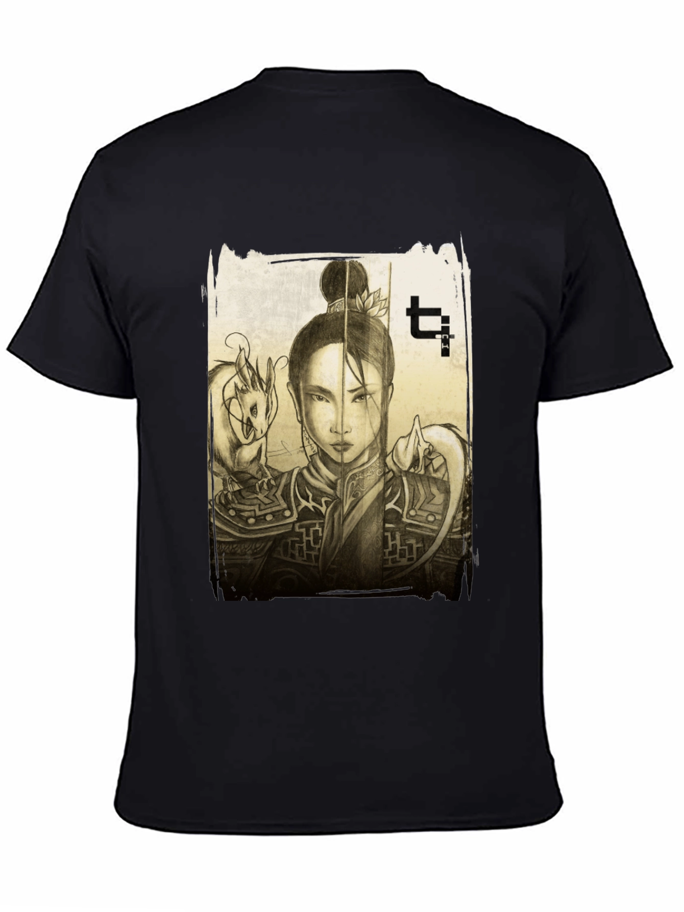 Warrior Woman & Dragon Graphic Tee