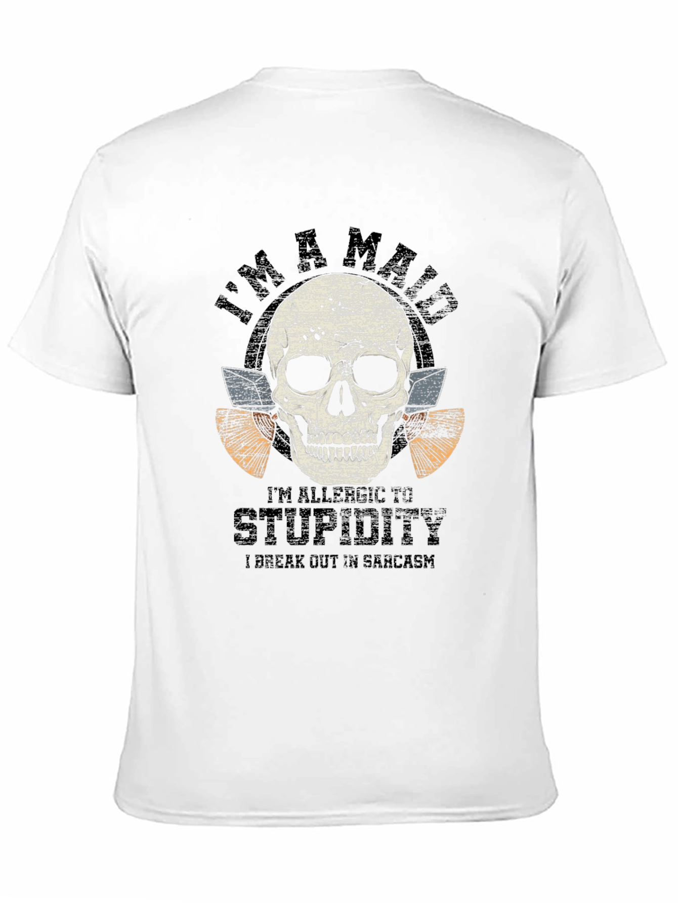 Sarcastic Skull Graphic Tee - Mens Black T-Shirt