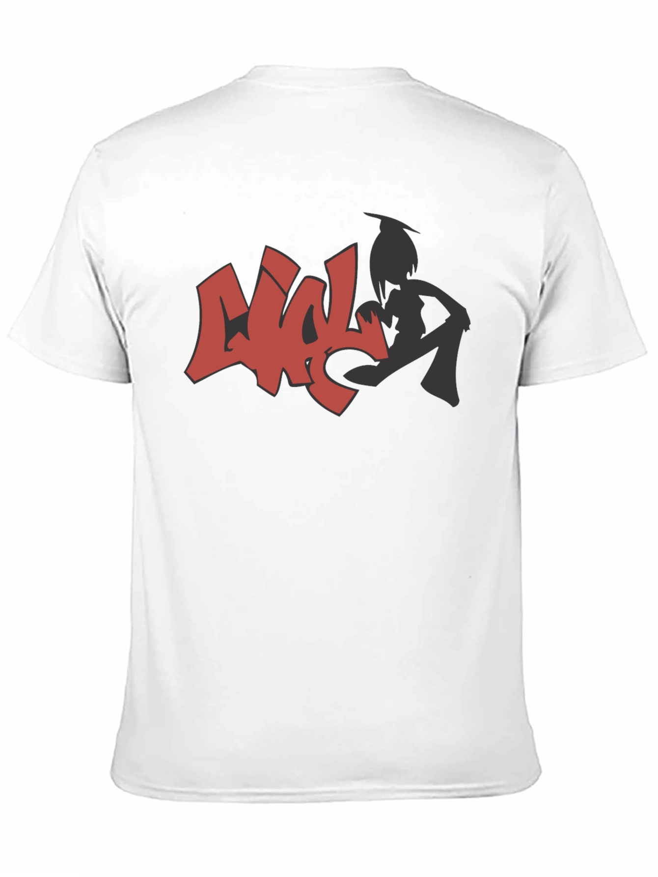 Urban Style Graphic Print Black T-Shirt