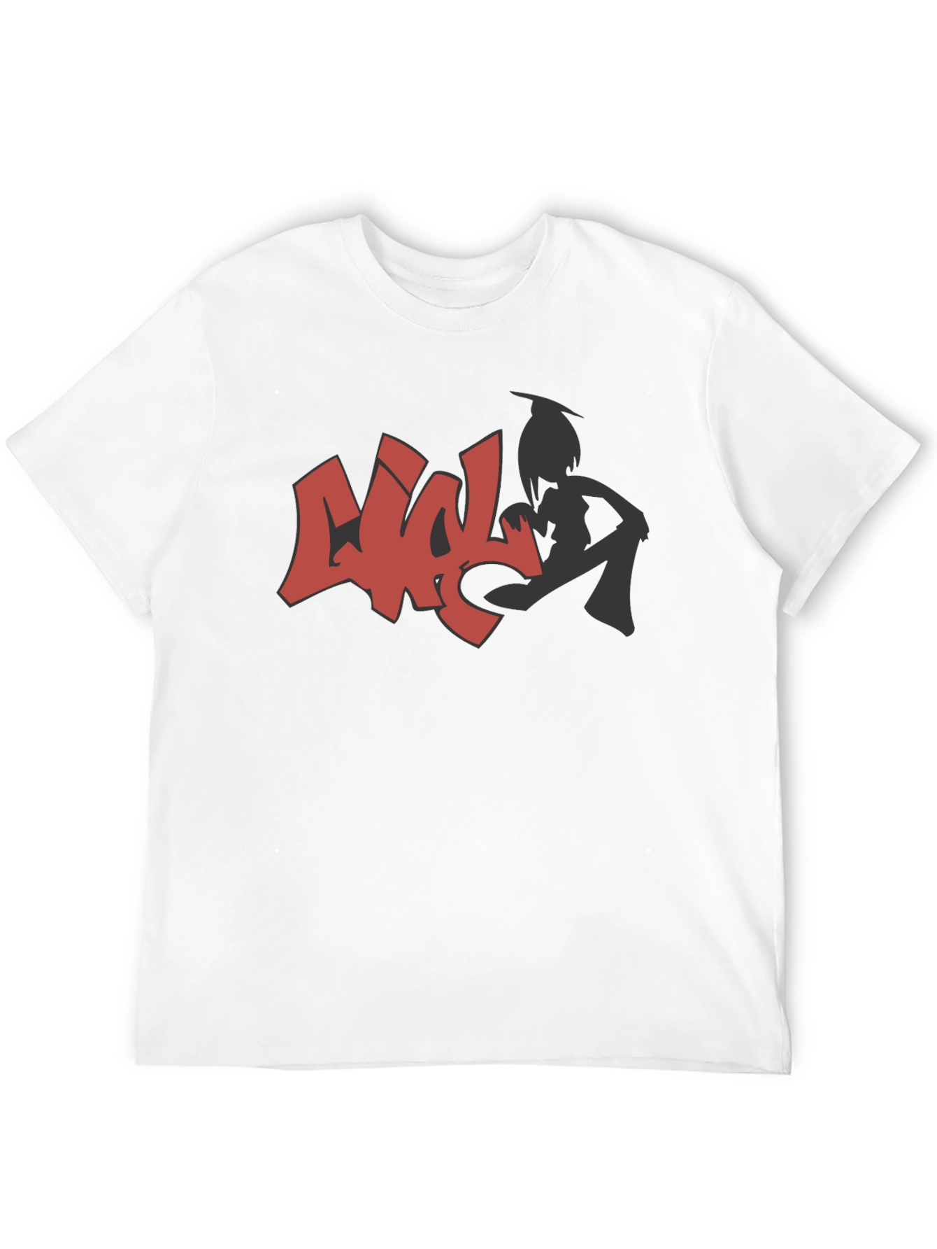 Urban Style Graphic Print Black T-Shirt