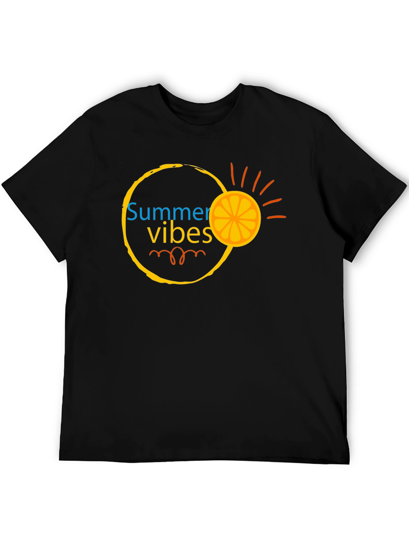 Summer Vibes Black Graphic Tee