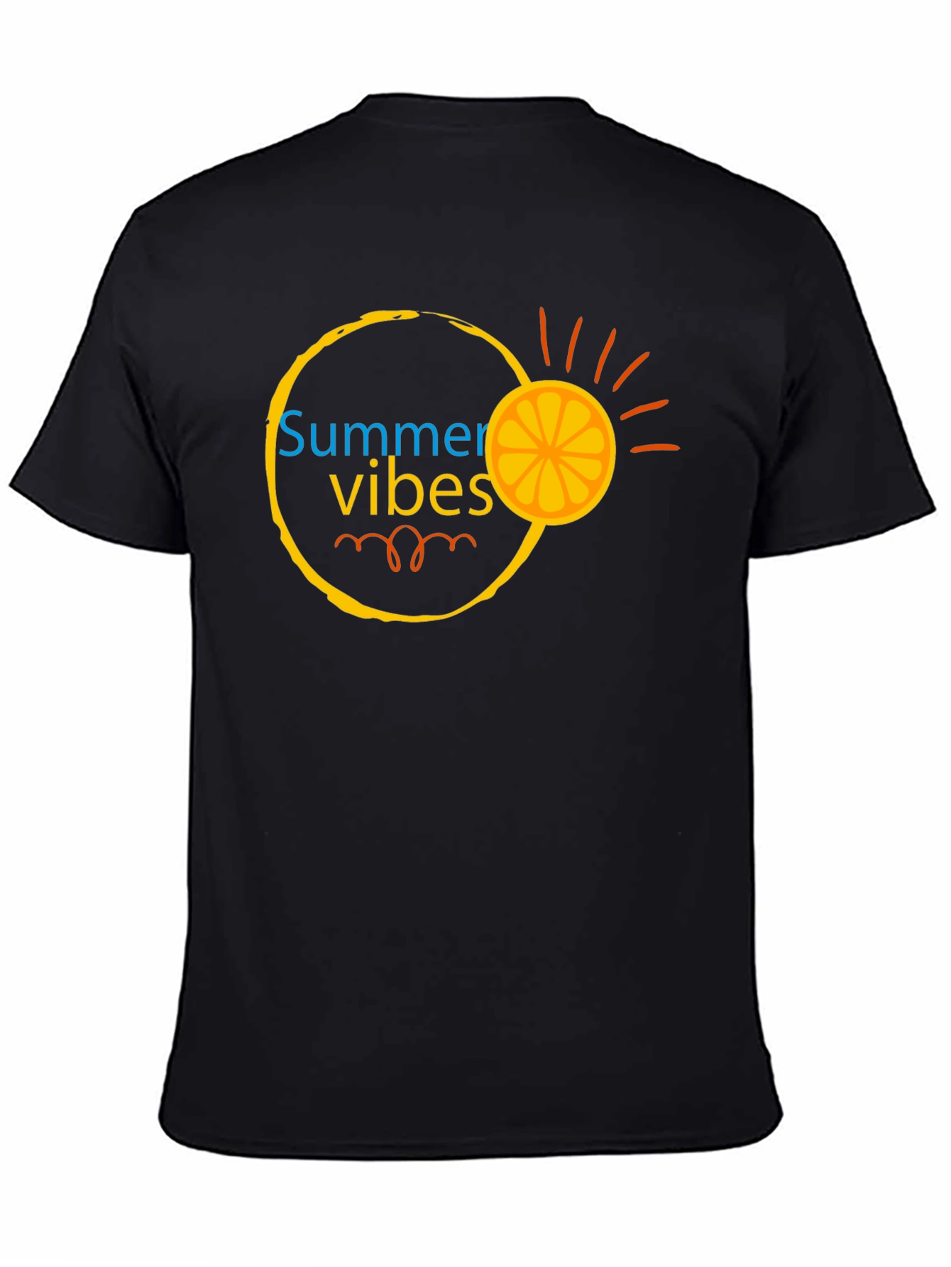 Summer Vibes Black Graphic Tee
