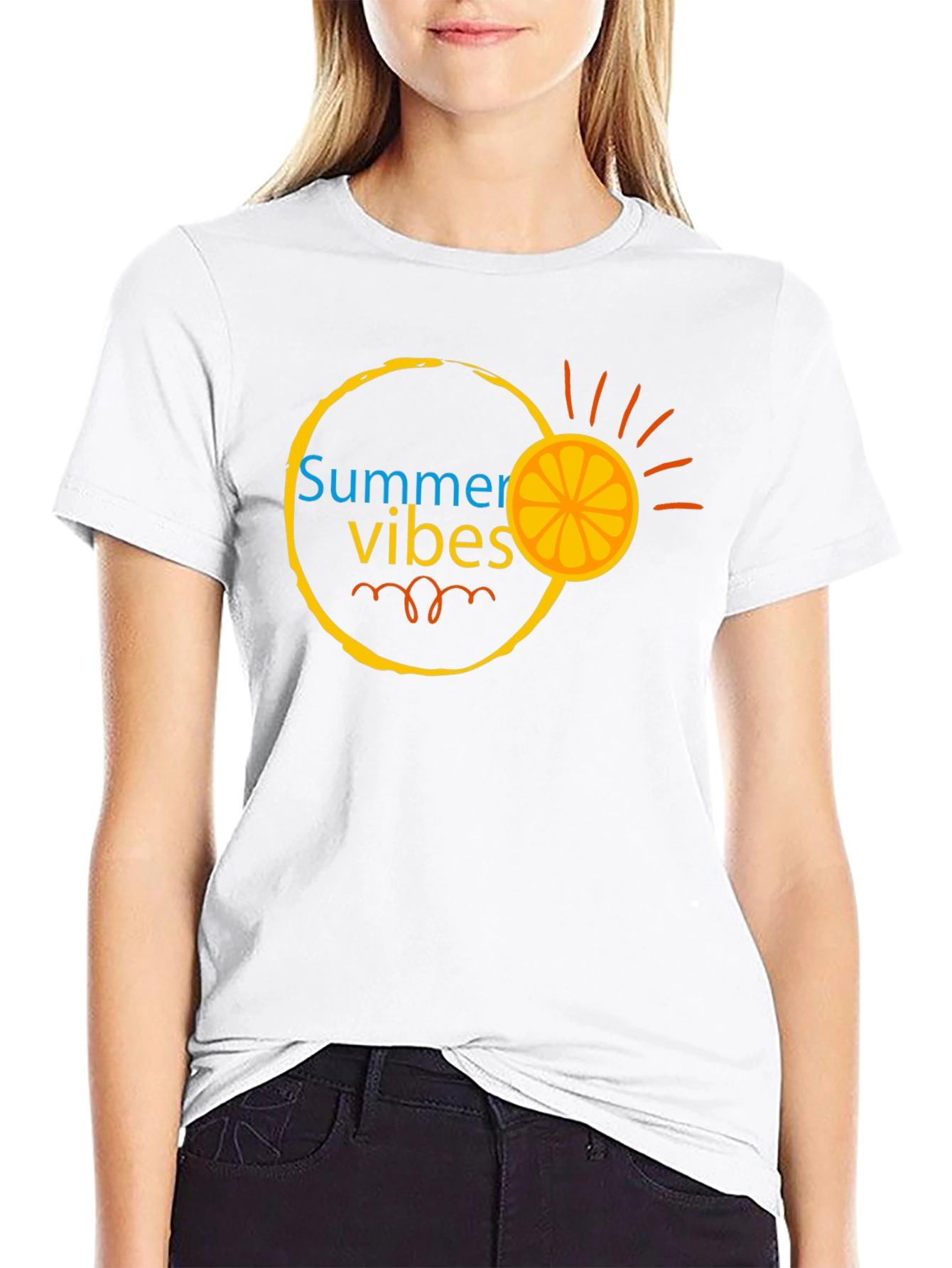 Summer Vibes Black Graphic Tee