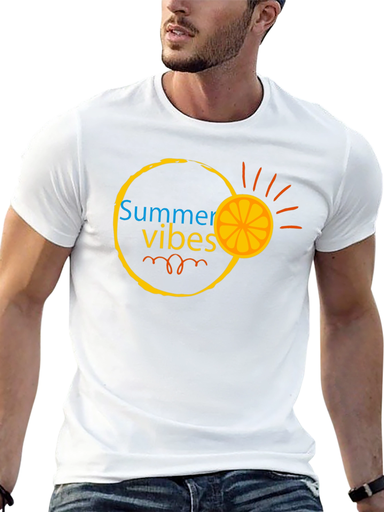 Summer Vibes Black Graphic Tee