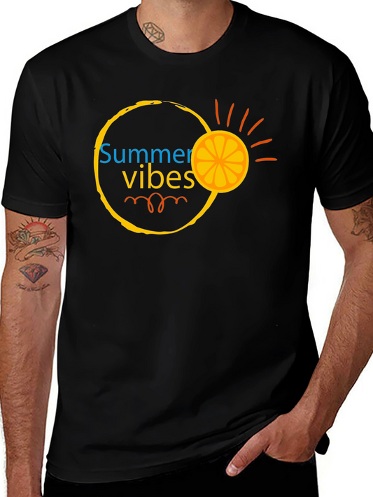 Summer Vibes Black Graphic Tee