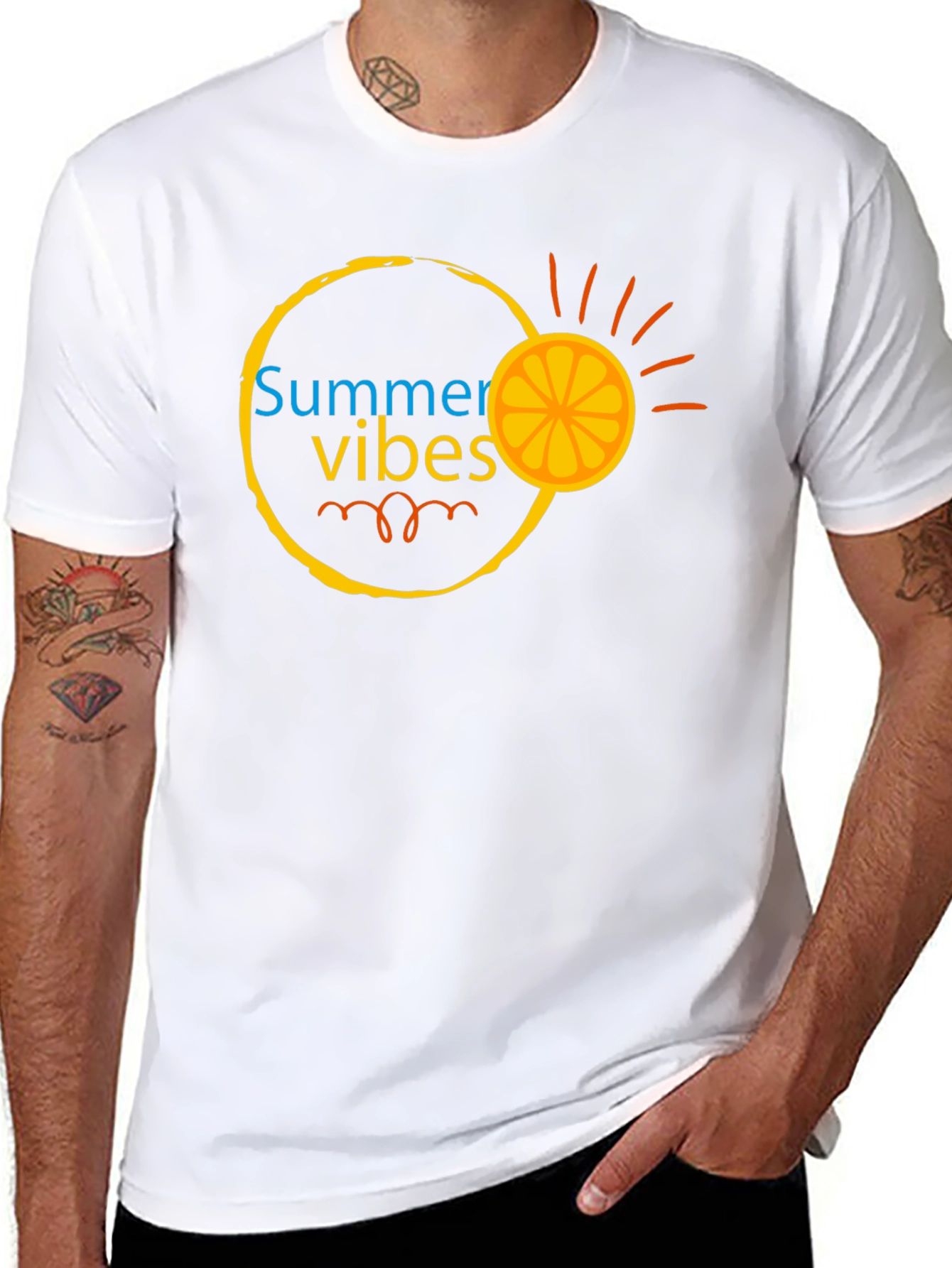 Summer Vibes Black Graphic Tee