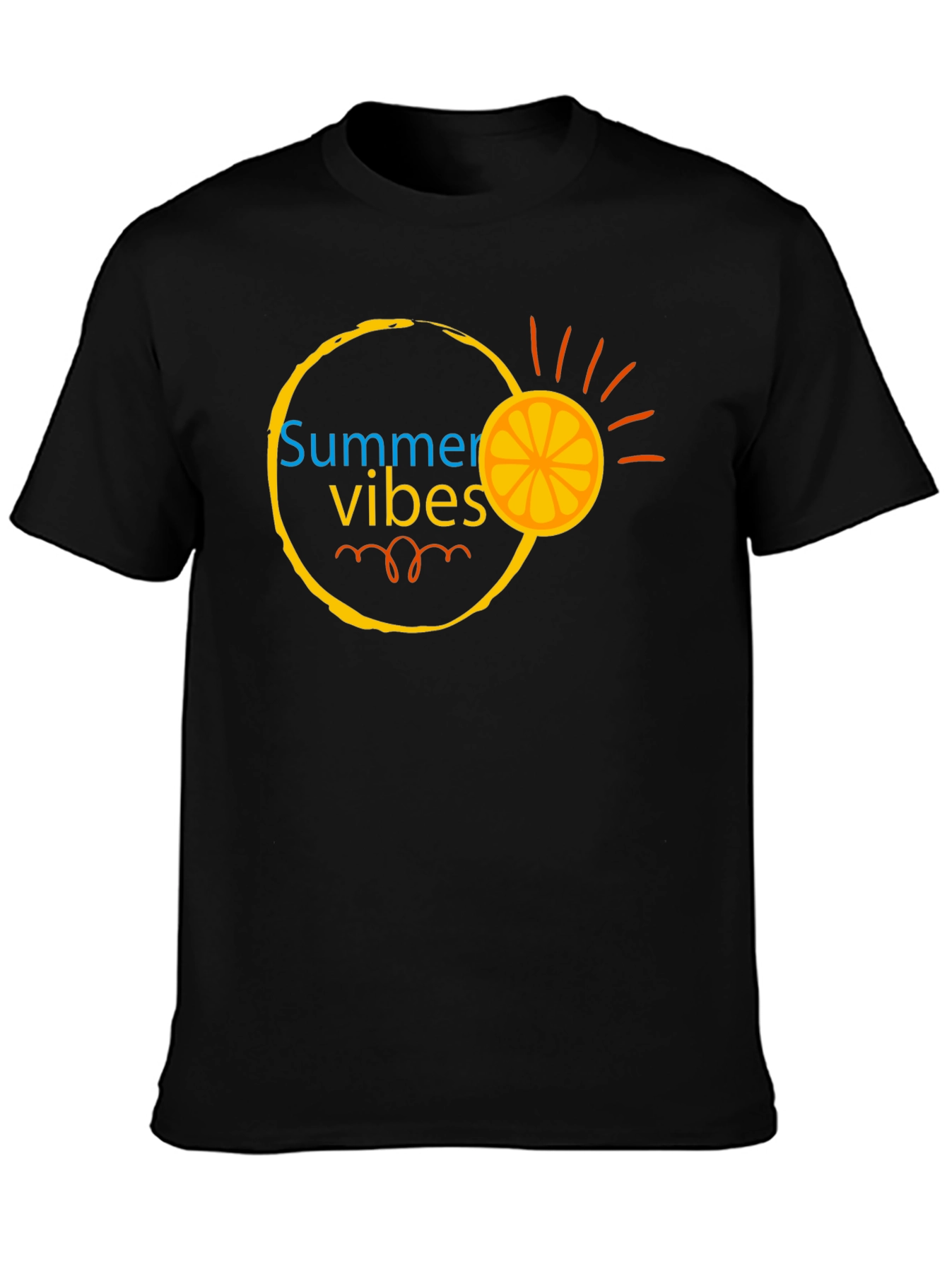 Summer Vibes Black Graphic Tee