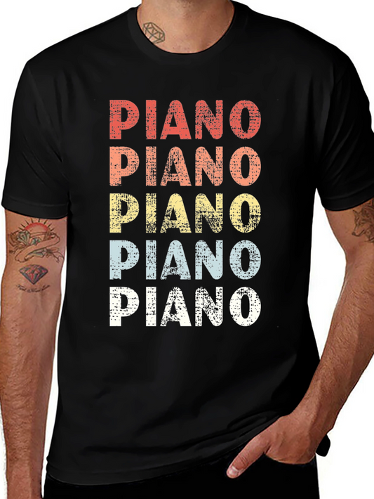 Retro Piano T-Shirt - Musician Gift