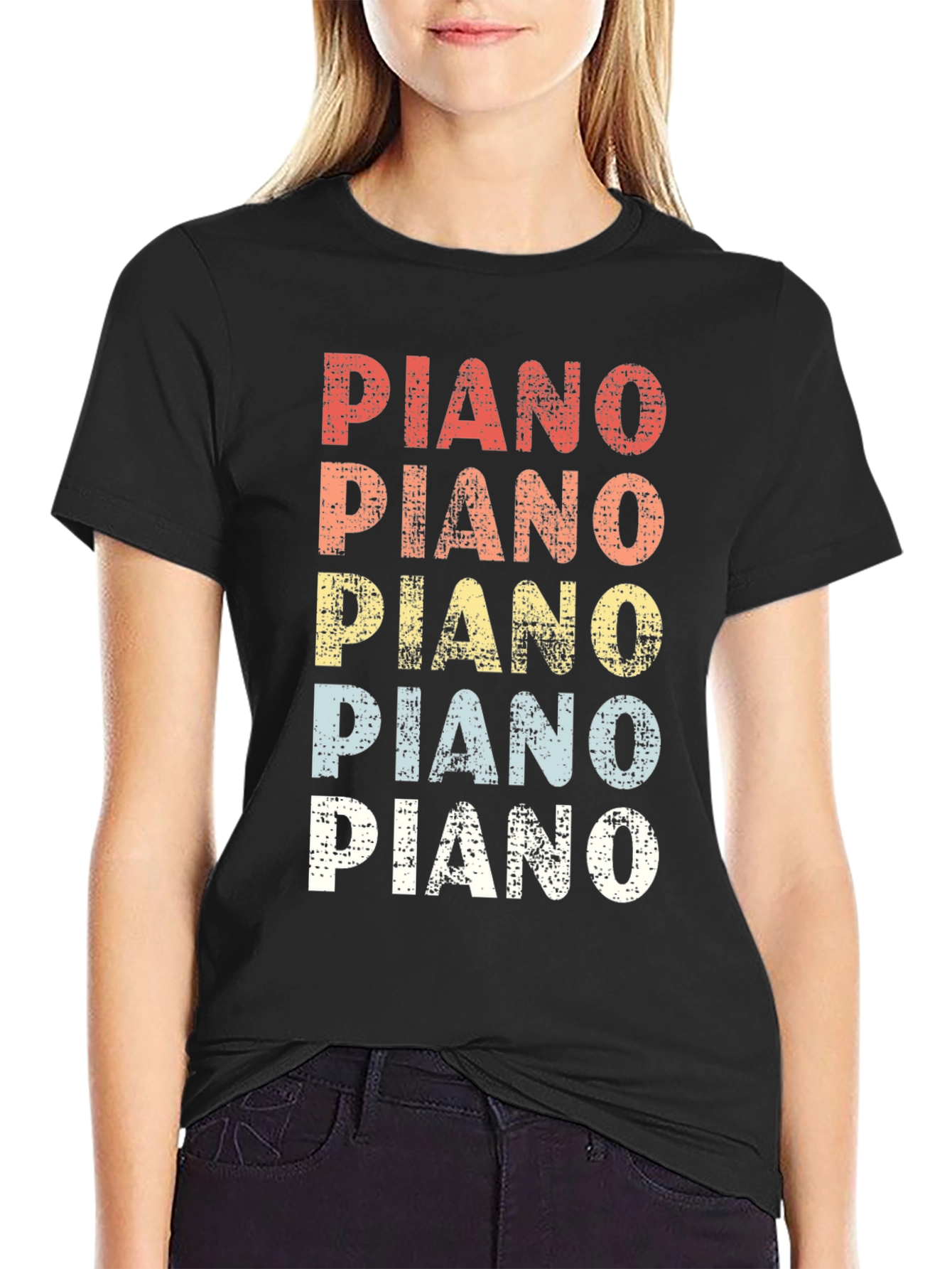 Retro Piano T-Shirt - Musician Gift