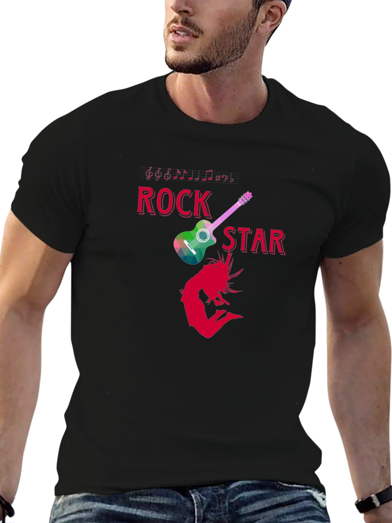 Rock Star Graphic Tee - Stylish Band T-Shirt