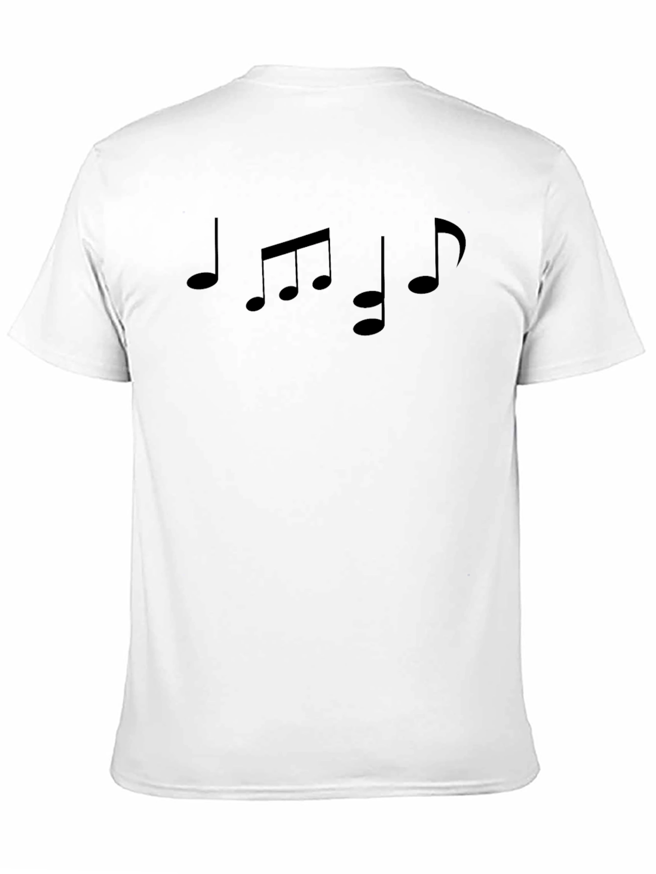 Musical Note Graphic Print Black T-Shirt