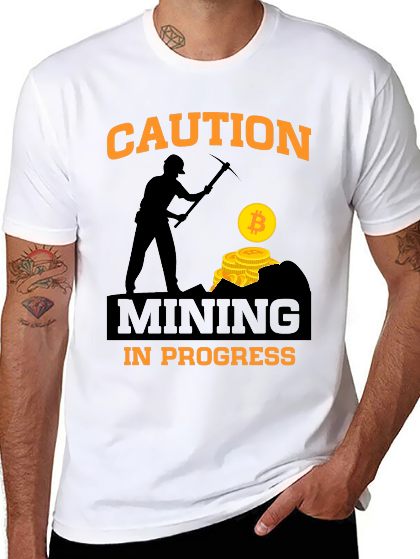 Bitcoin Mining in Progress Graphic T-Shirt