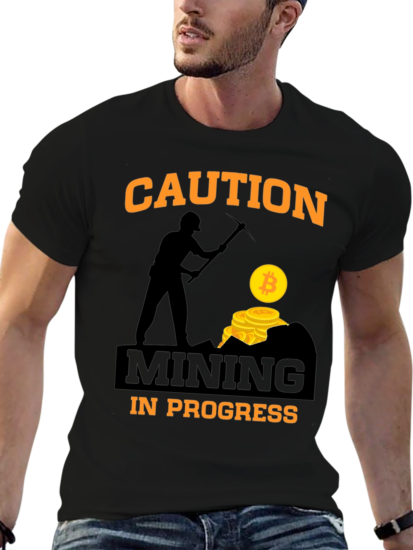 Bitcoin Mining in Progress Graphic T-Shirt