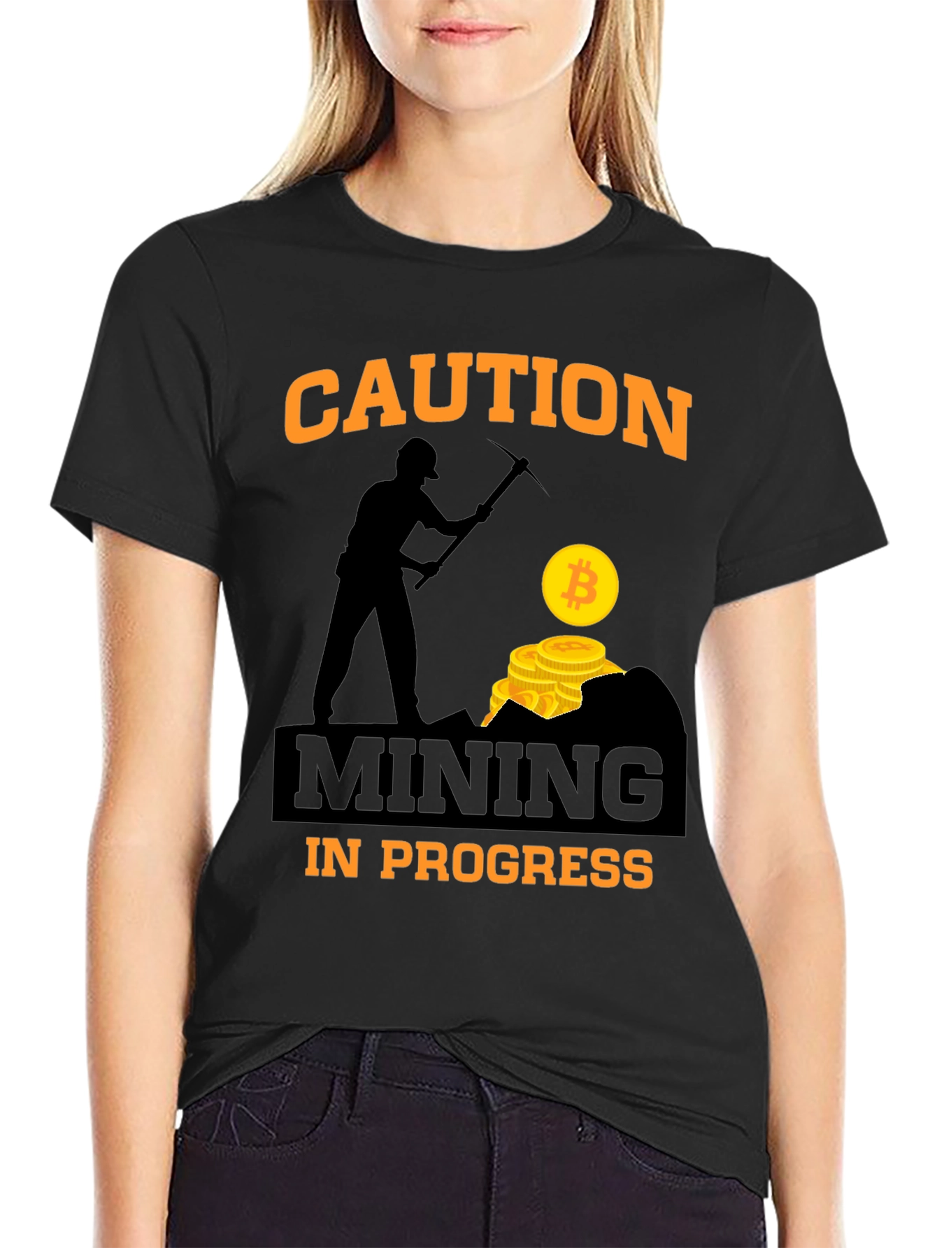 Bitcoin Mining in Progress Graphic T-Shirt