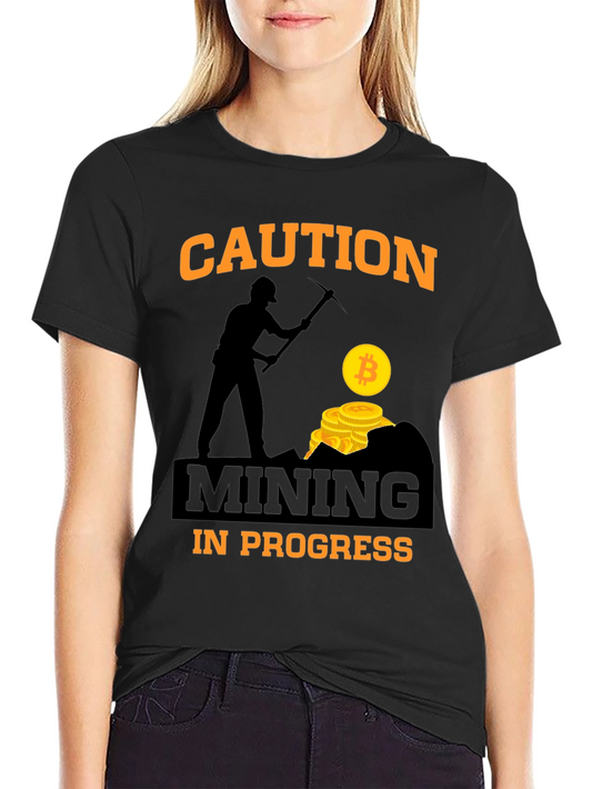 Bitcoin Mining in Progress Graphic T-Shirt