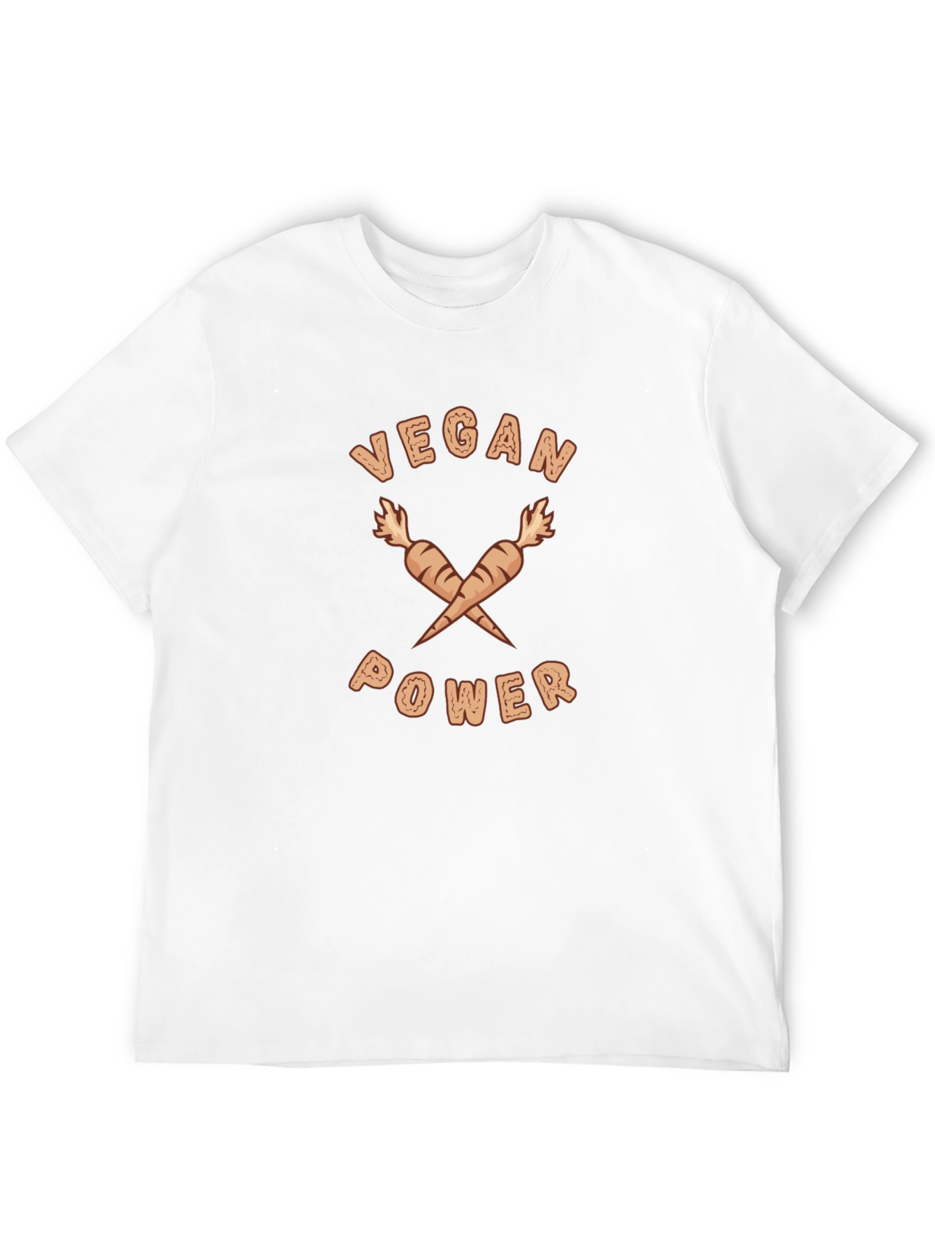 Vegan Power T-Shirt - Carrot Cross Design