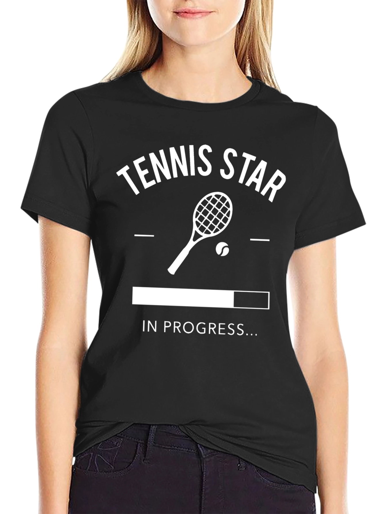 Tennis Star In Progress Graphic Tee