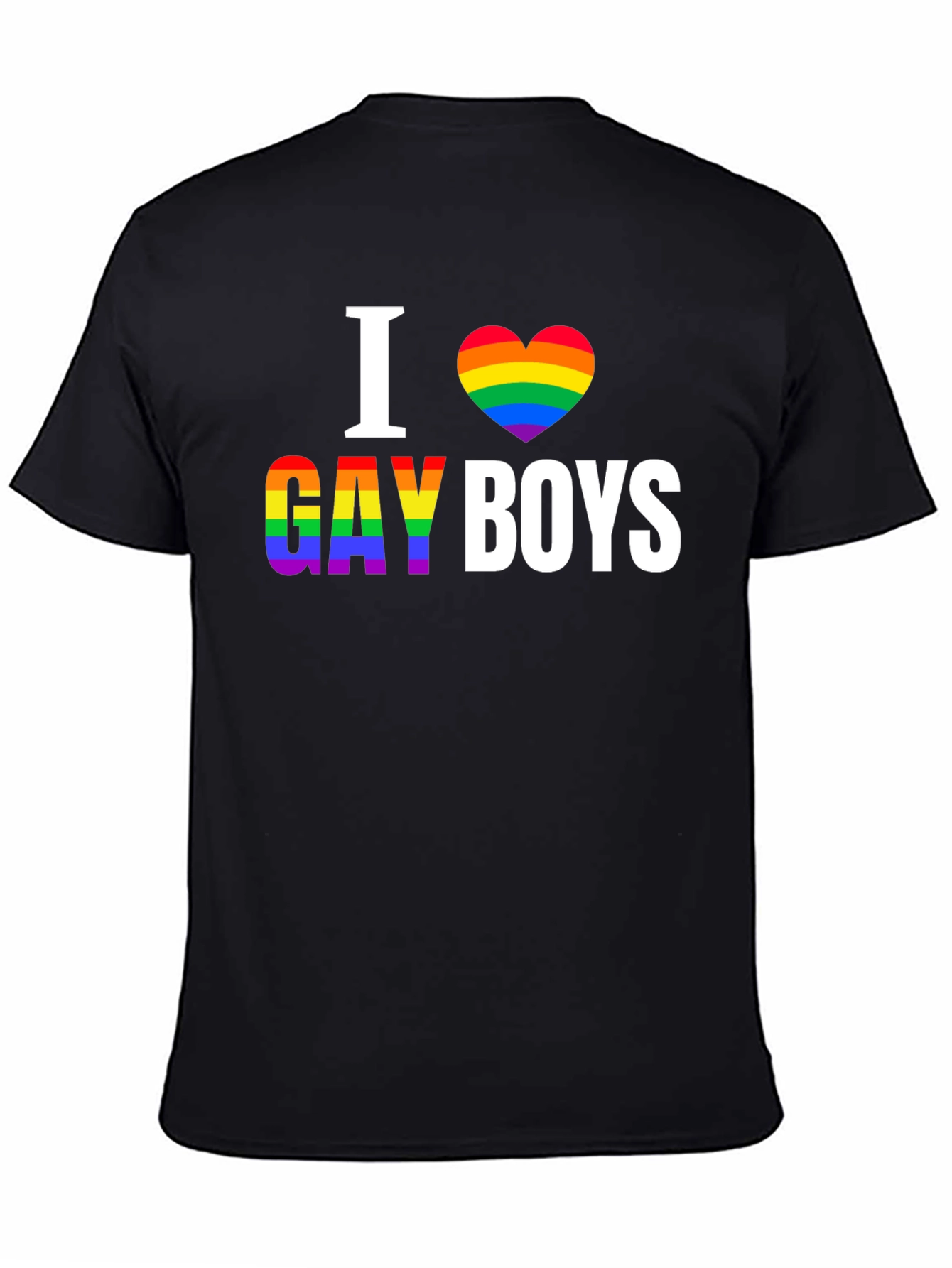 I Heart Gay Boys Rainbow Pride T-Shirt