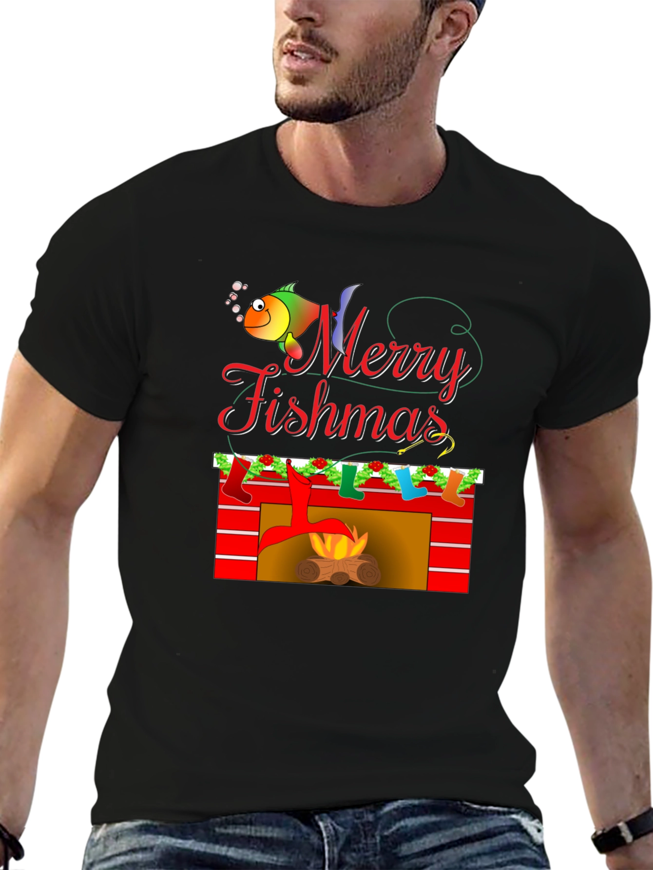 Merry Fishmas Graphic Tee