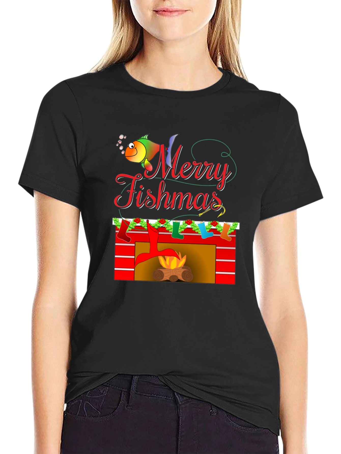 Merry Fishmas Graphic Tee