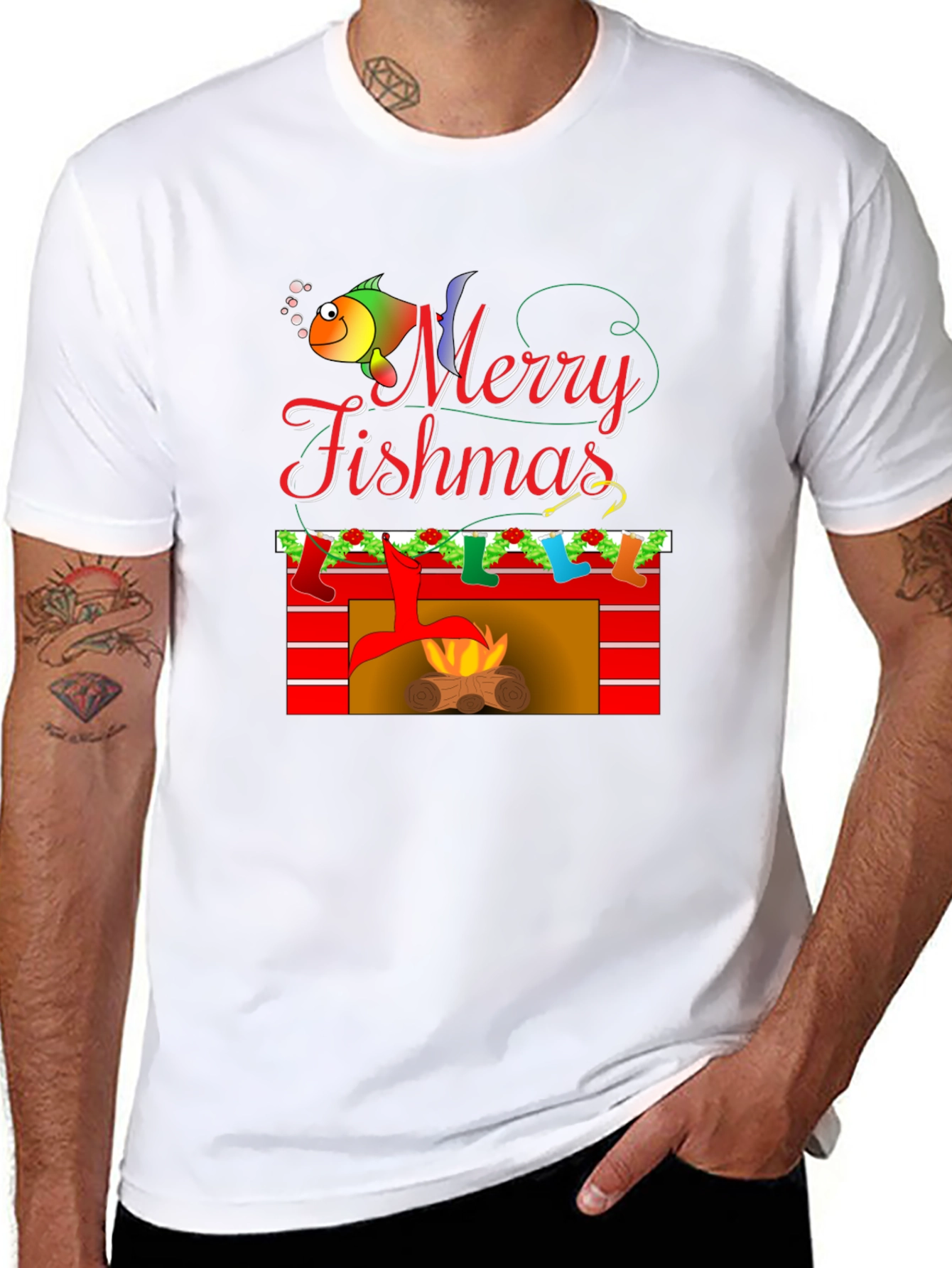 Merry Fishmas Graphic Tee