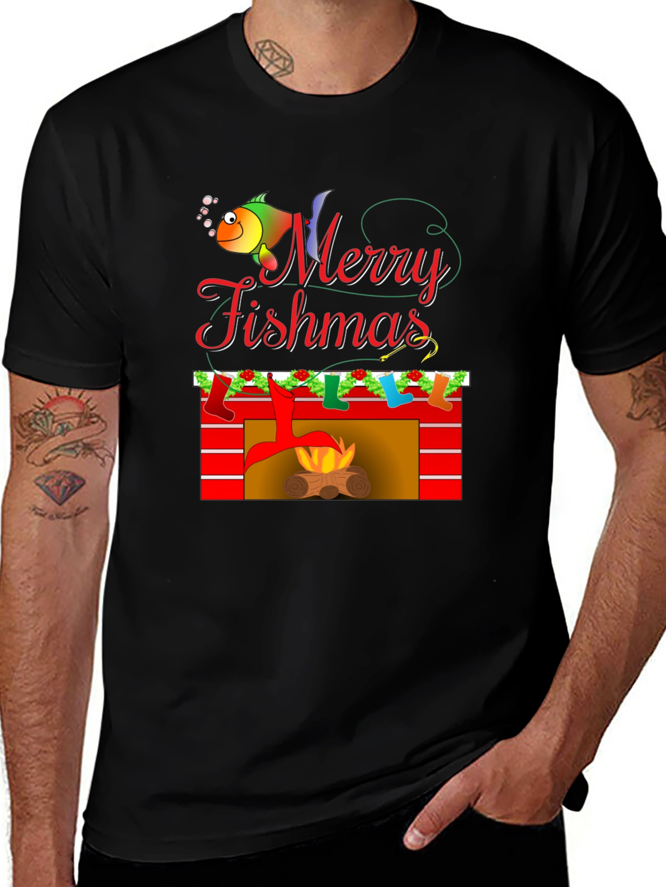 Merry Fishmas Graphic Tee