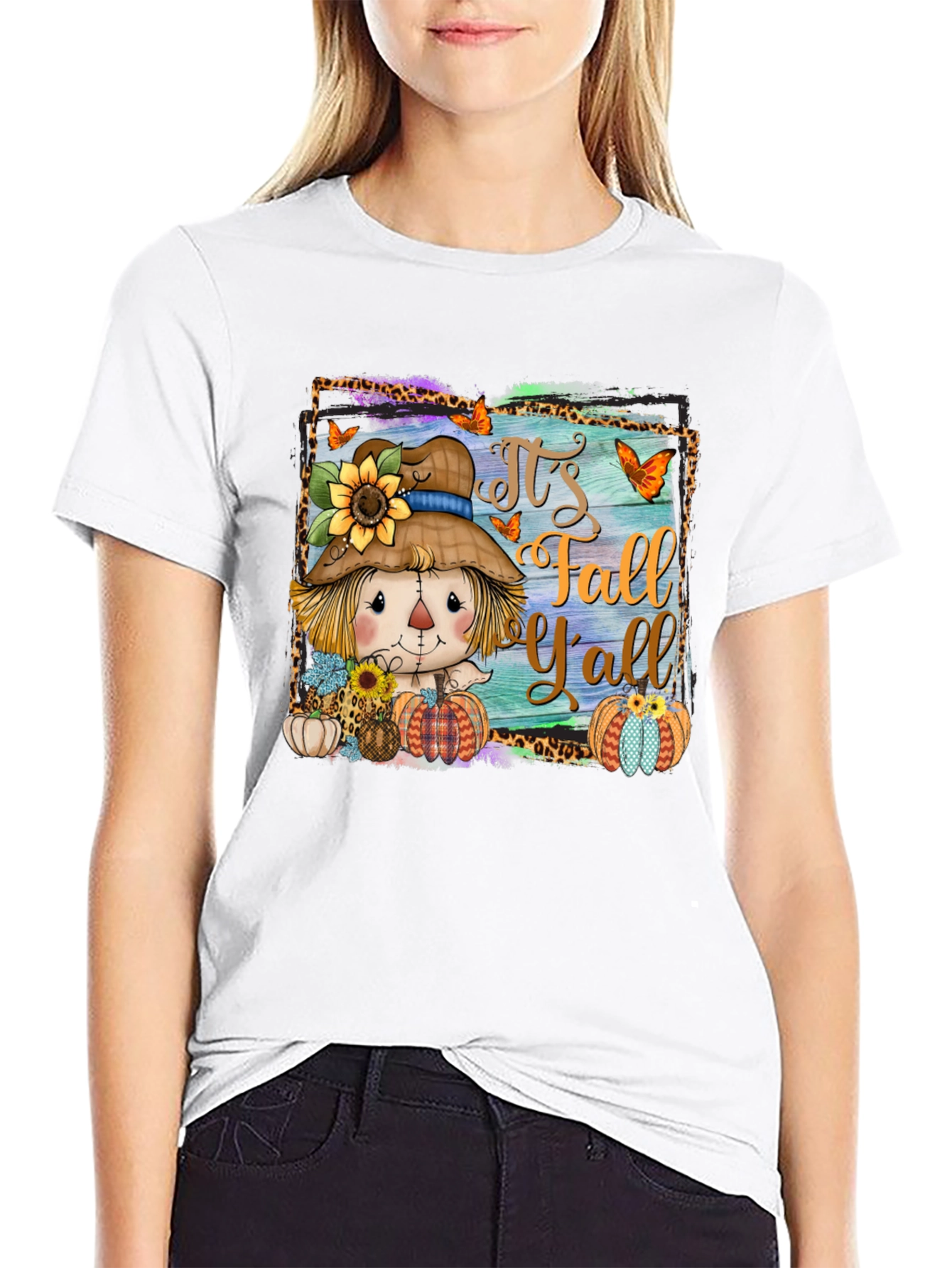 Fall Yall Scarecrow Graphic Tee