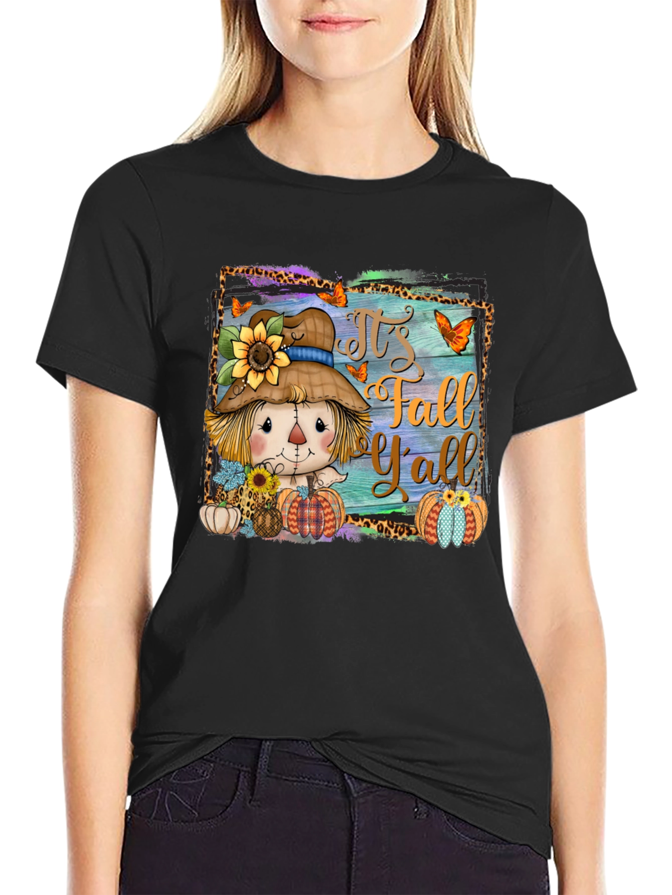 Fall Yall Scarecrow Graphic Tee