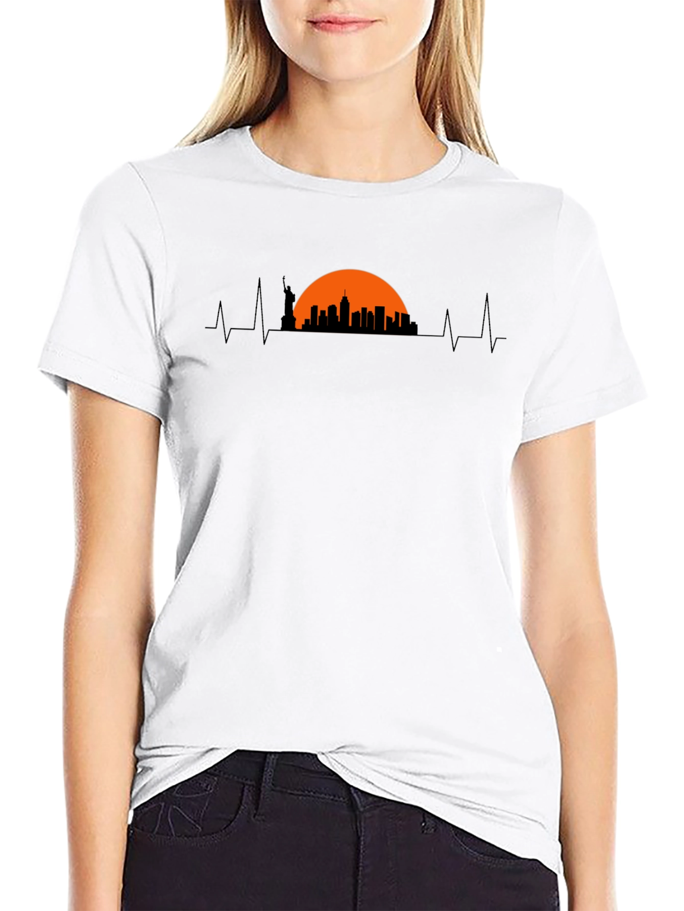 NYC Skyline Pulse Graphic Tee