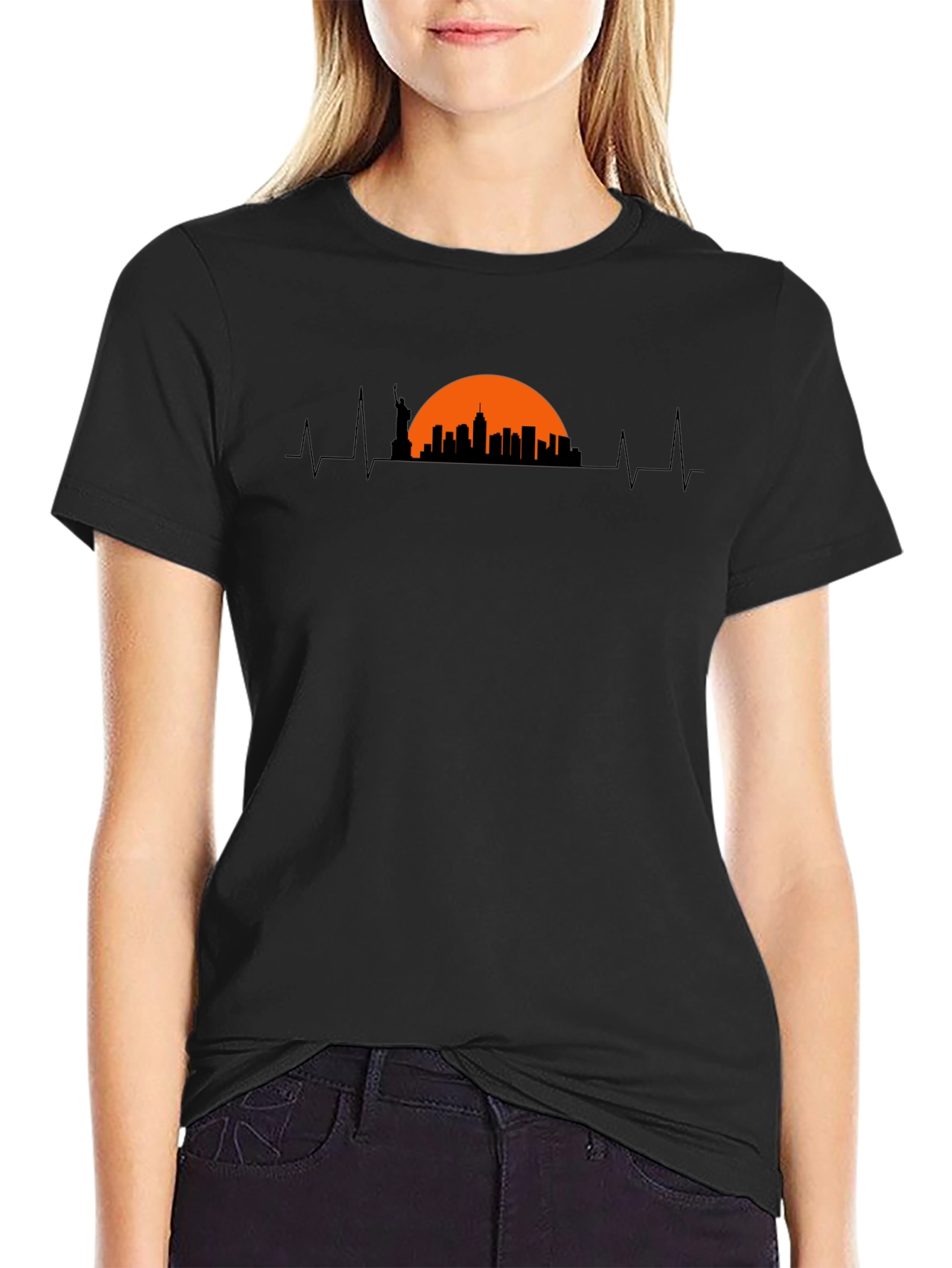 NYC Skyline Pulse Graphic Tee
