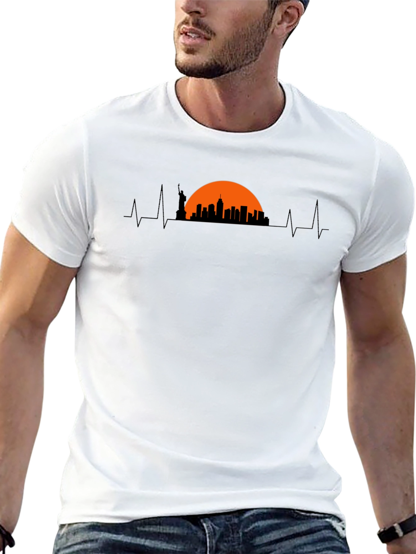 NYC Skyline Pulse Graphic Tee