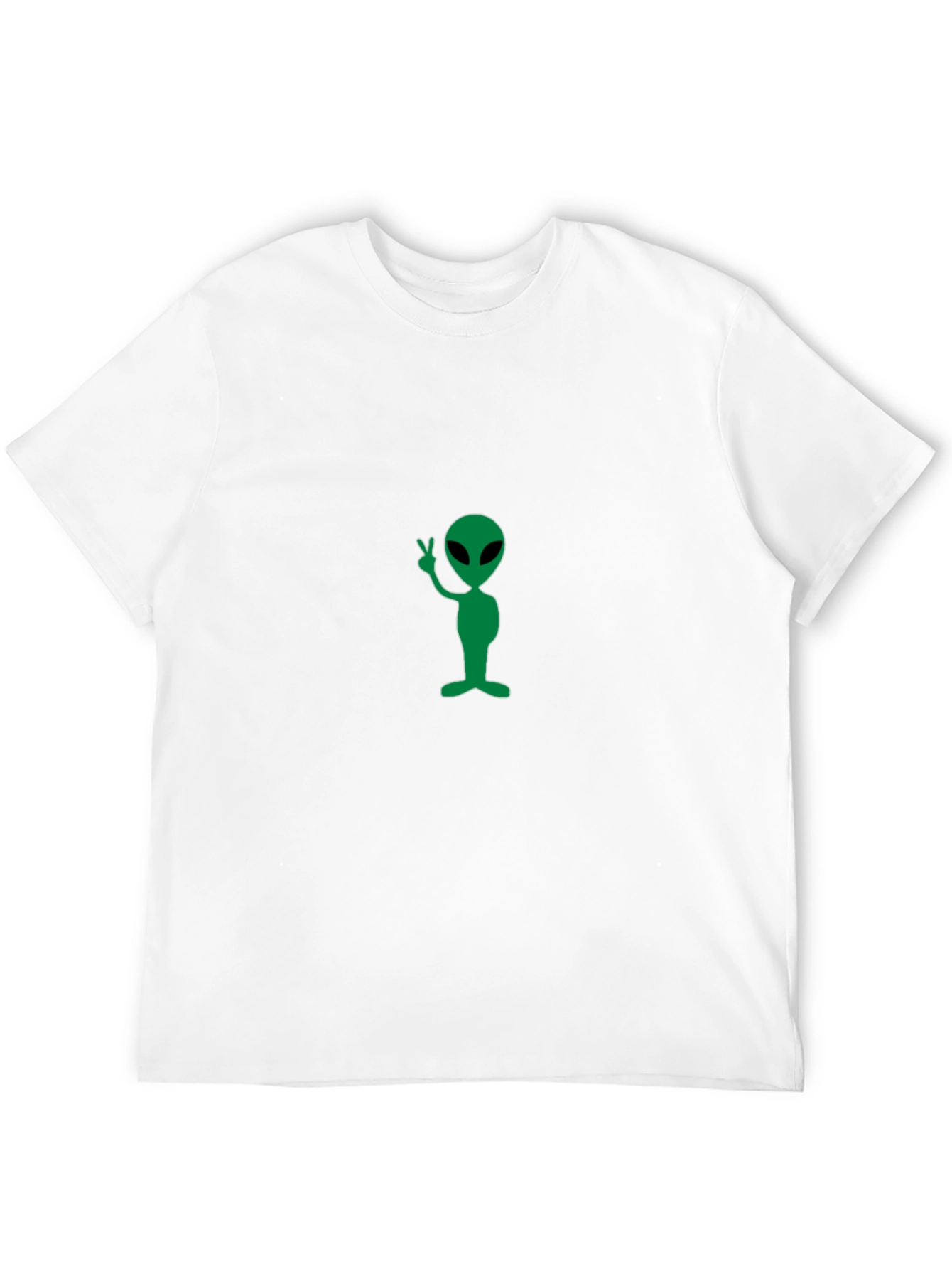 Alien Peace Sign Black T-Shirt