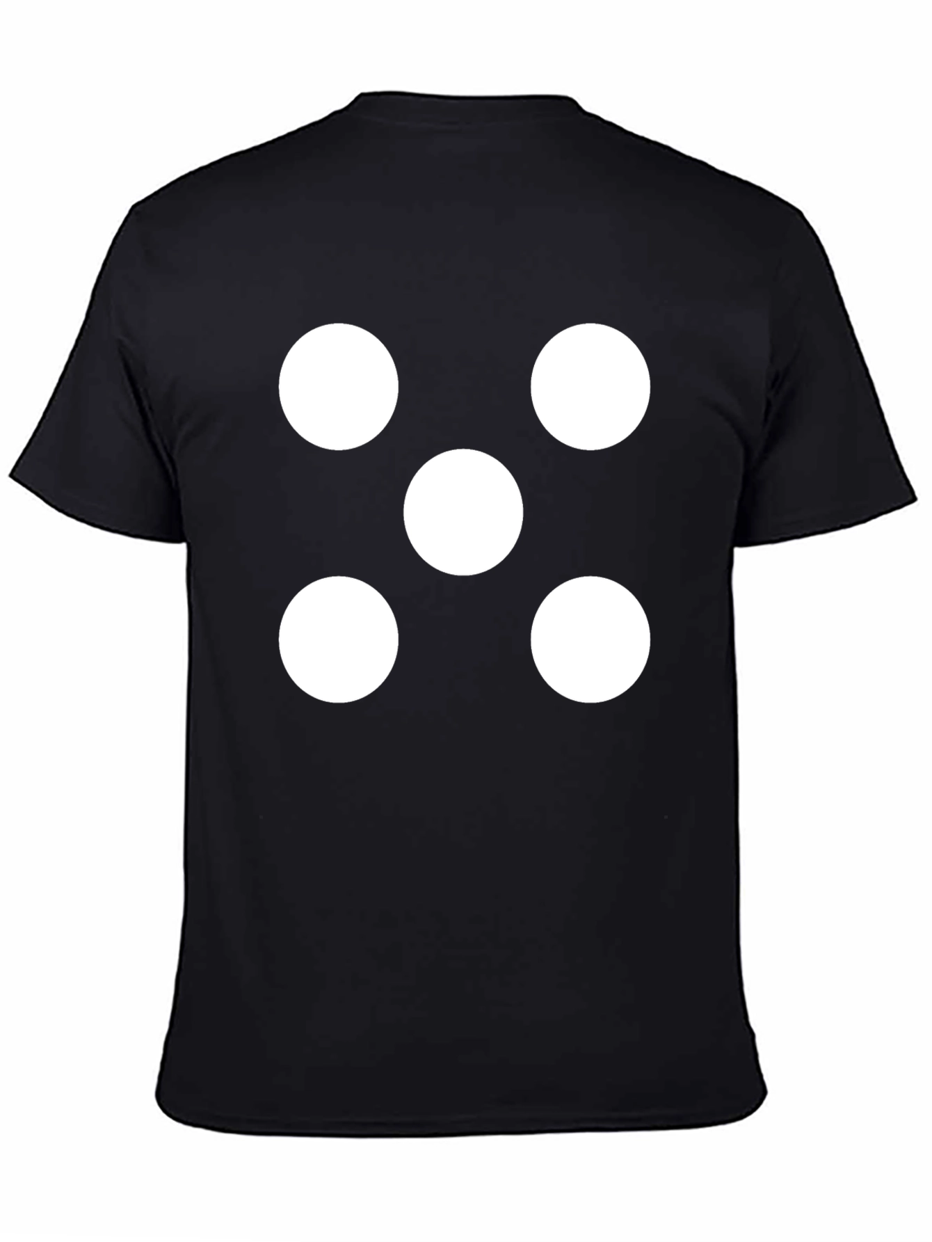 Novelty Dice Five Black T-Shirt