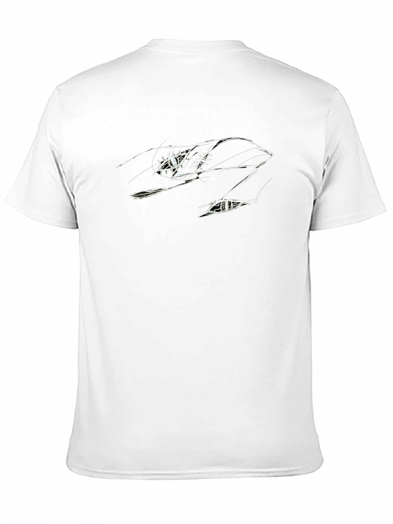 Abstract Line Art Black Tee