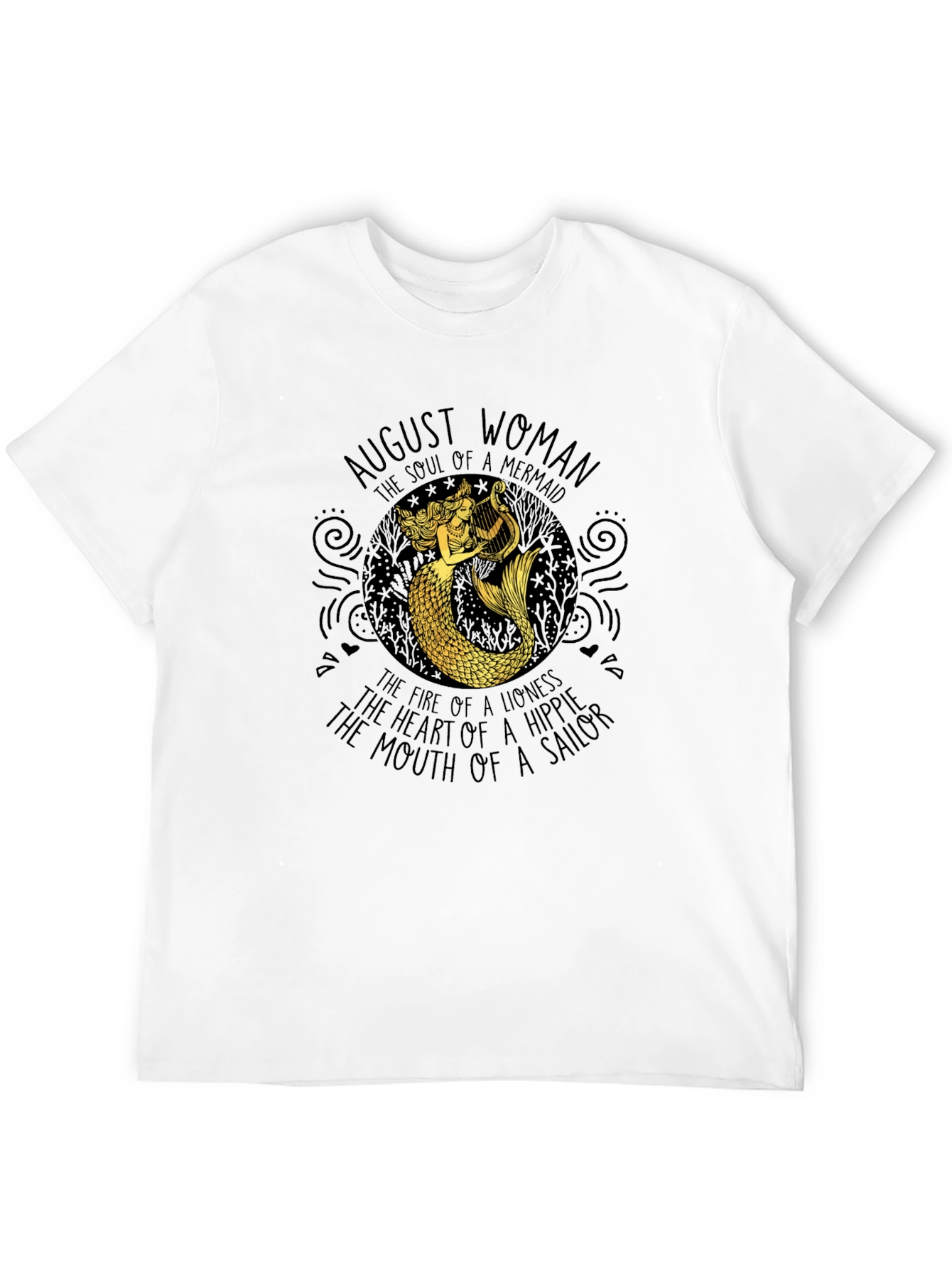 August Woman Mermaid Graphic T-Shirt
