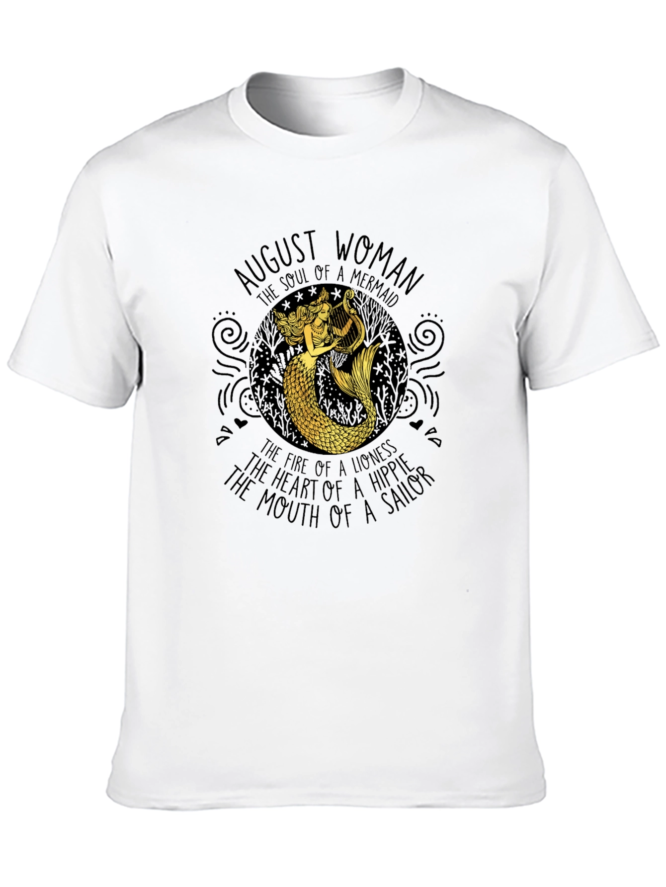 August Woman Mermaid Graphic T-Shirt